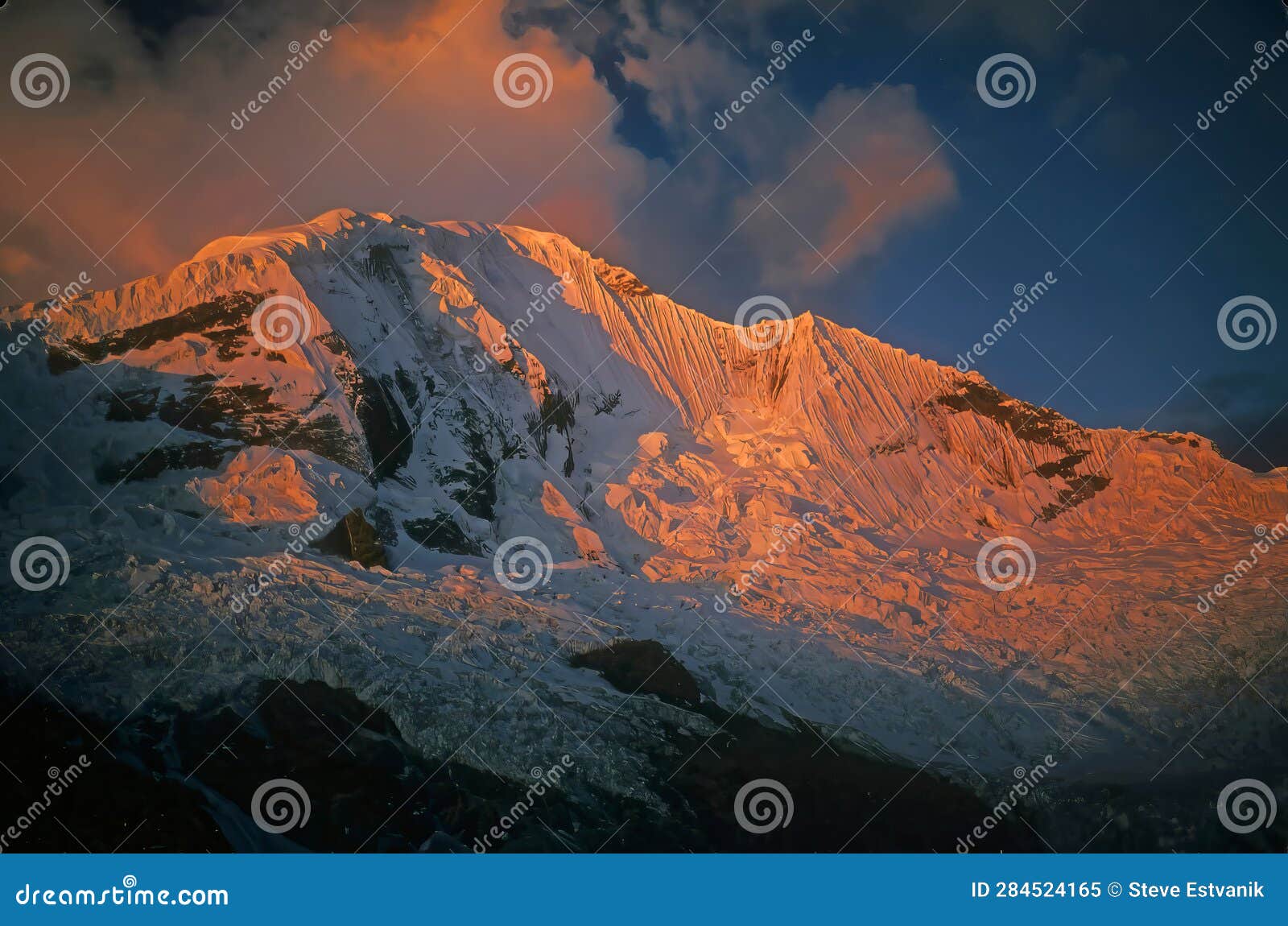 copa volcano steep glacier headwalls