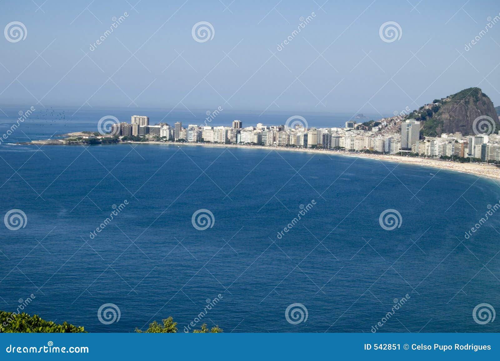Copacabana stock image. Image of hill, ocean, beach, tropiacal - 542851