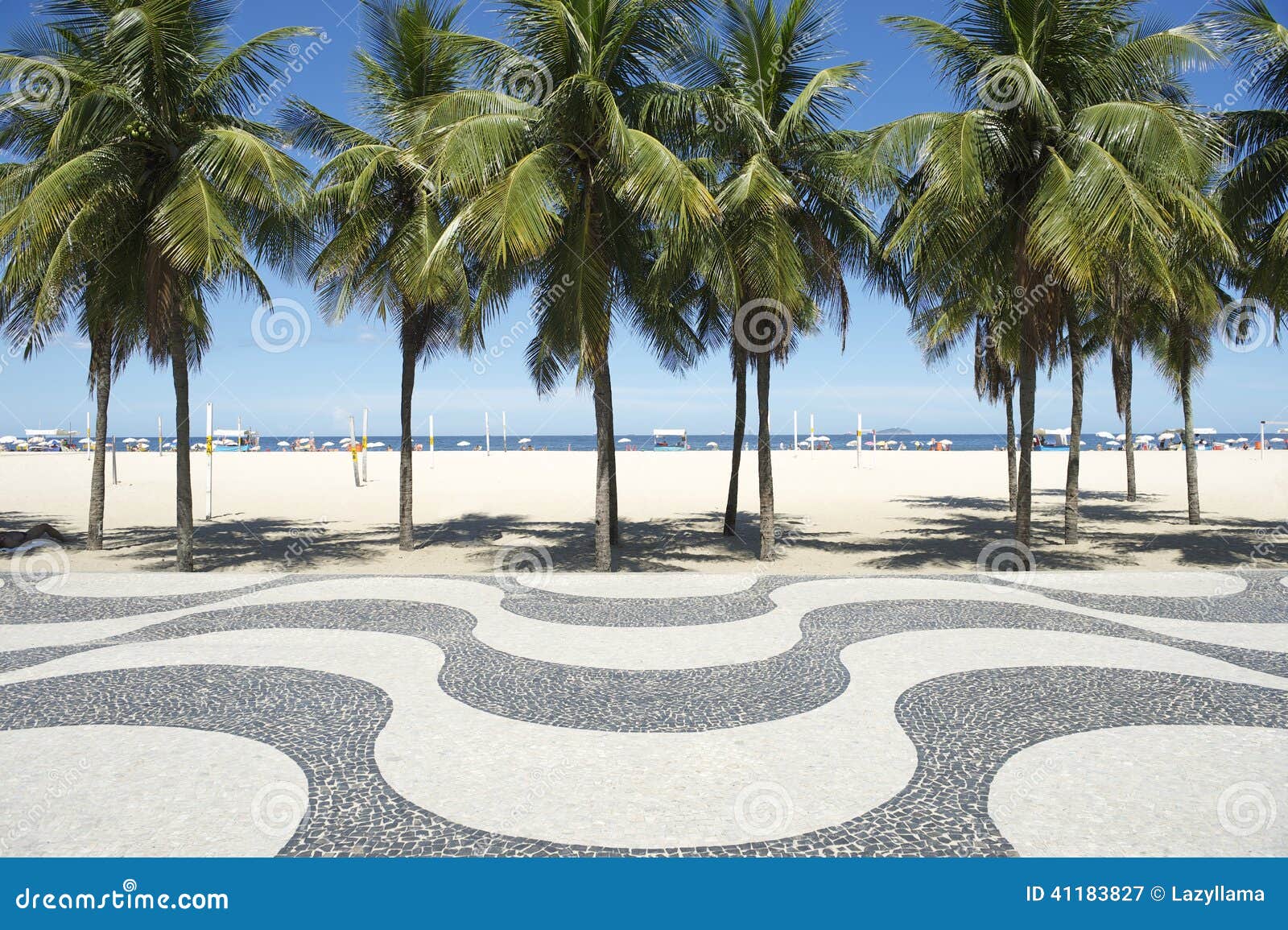 copacabana beach boardwalk pattern rio de janeiro brazil