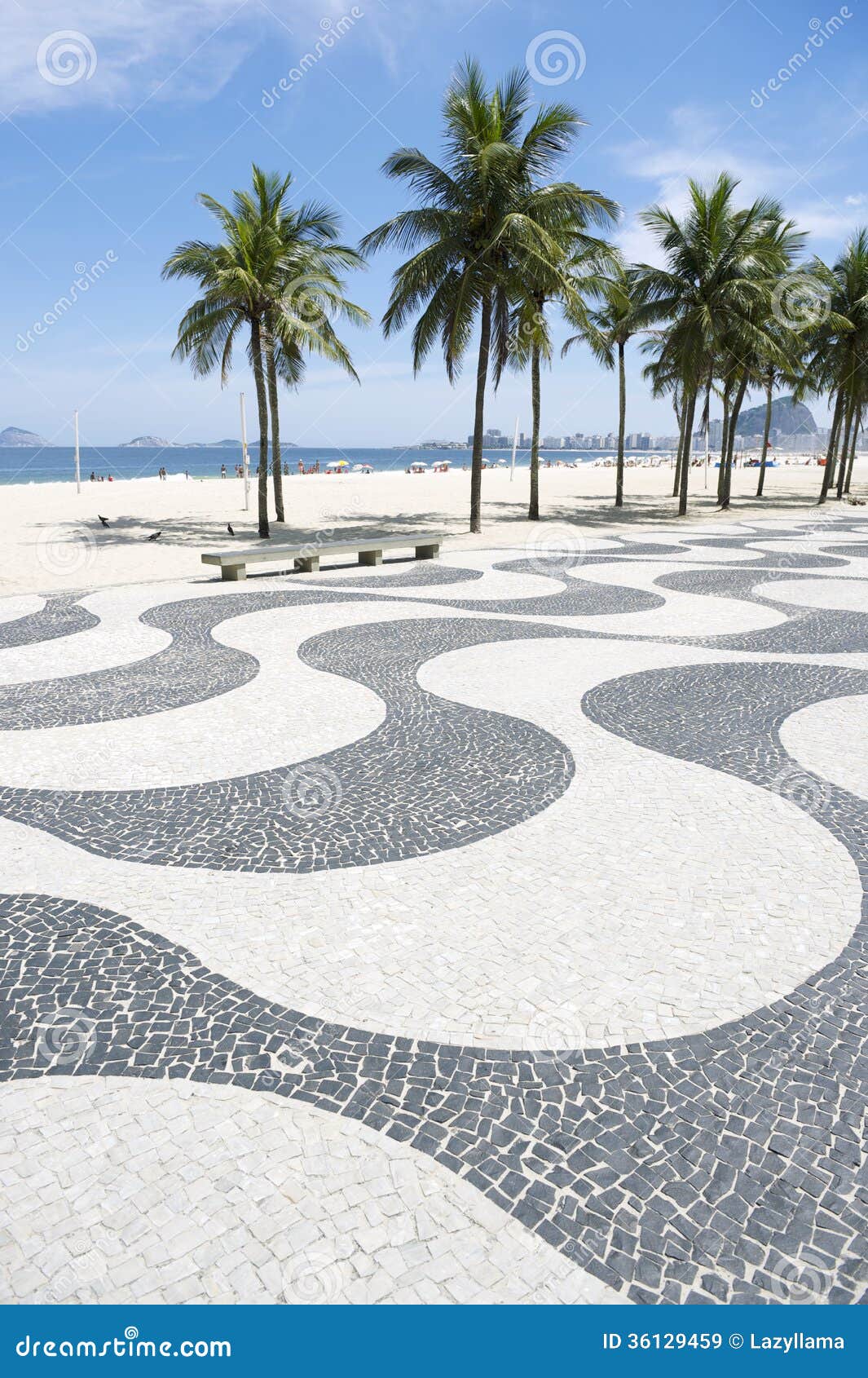 copacabana beach boardwalk rio de janeiro brazil
