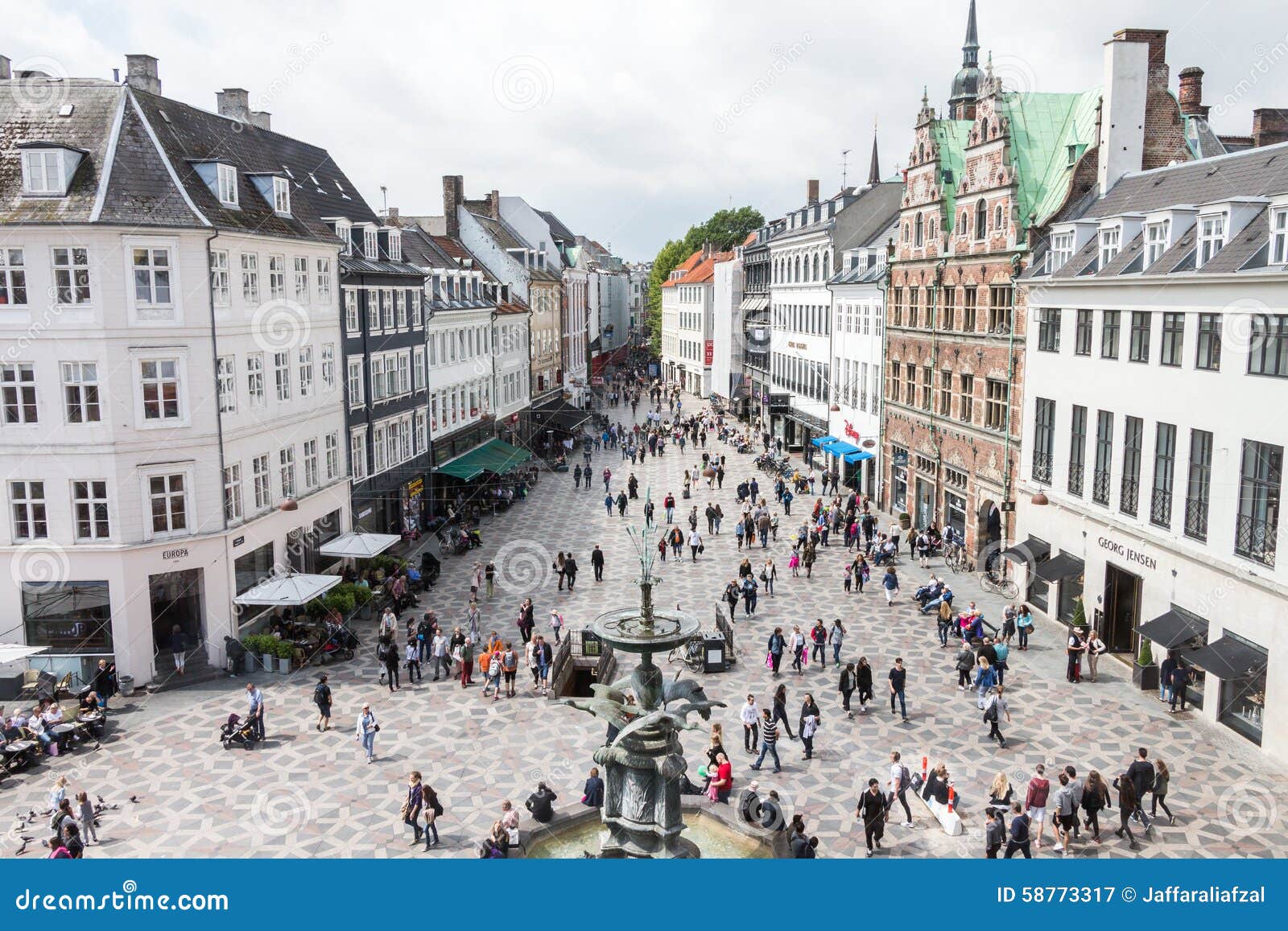 Copenhagen City Denmark Street Stroeget Shopping with People Editorial ...