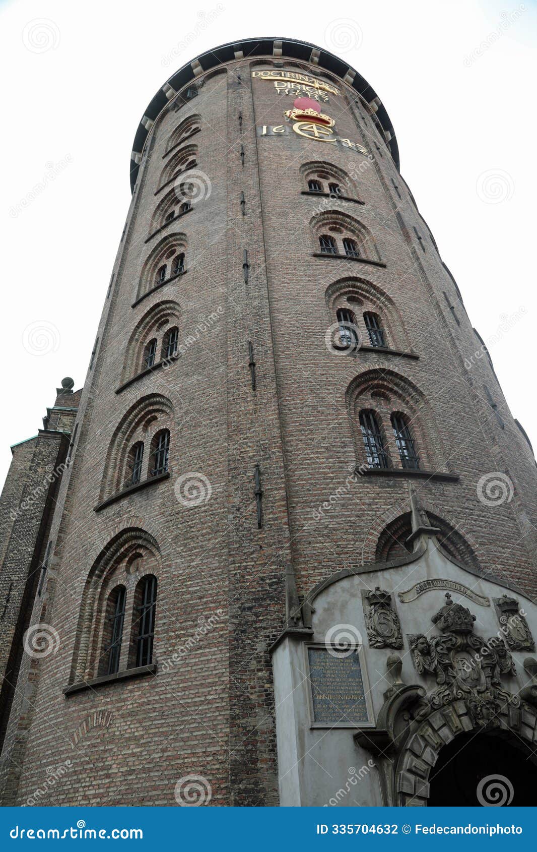 copenhagen, cop, denmark - august 22, 2024: round tower also called rundetaarn in danish