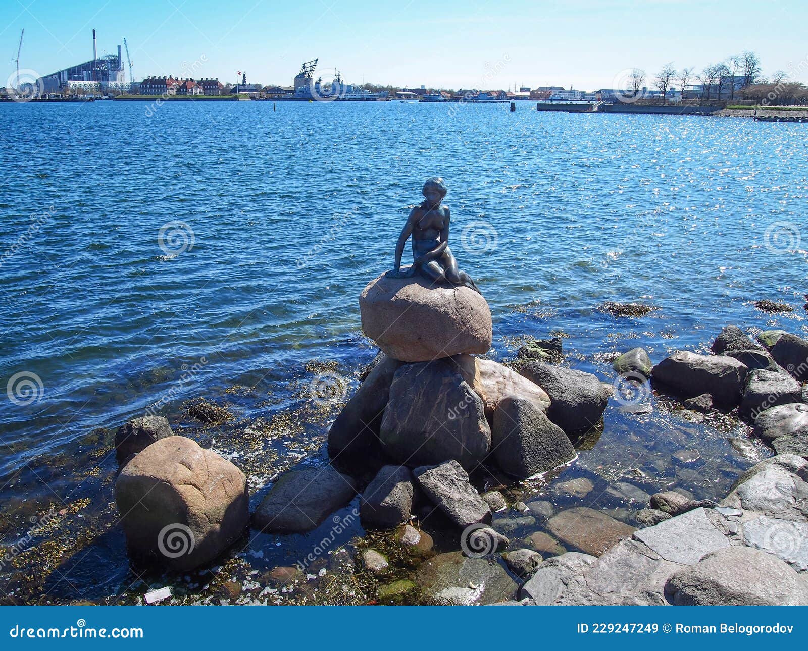 Bronze Statue of the Little Mermaid Editorial Stock Image - Image of ...