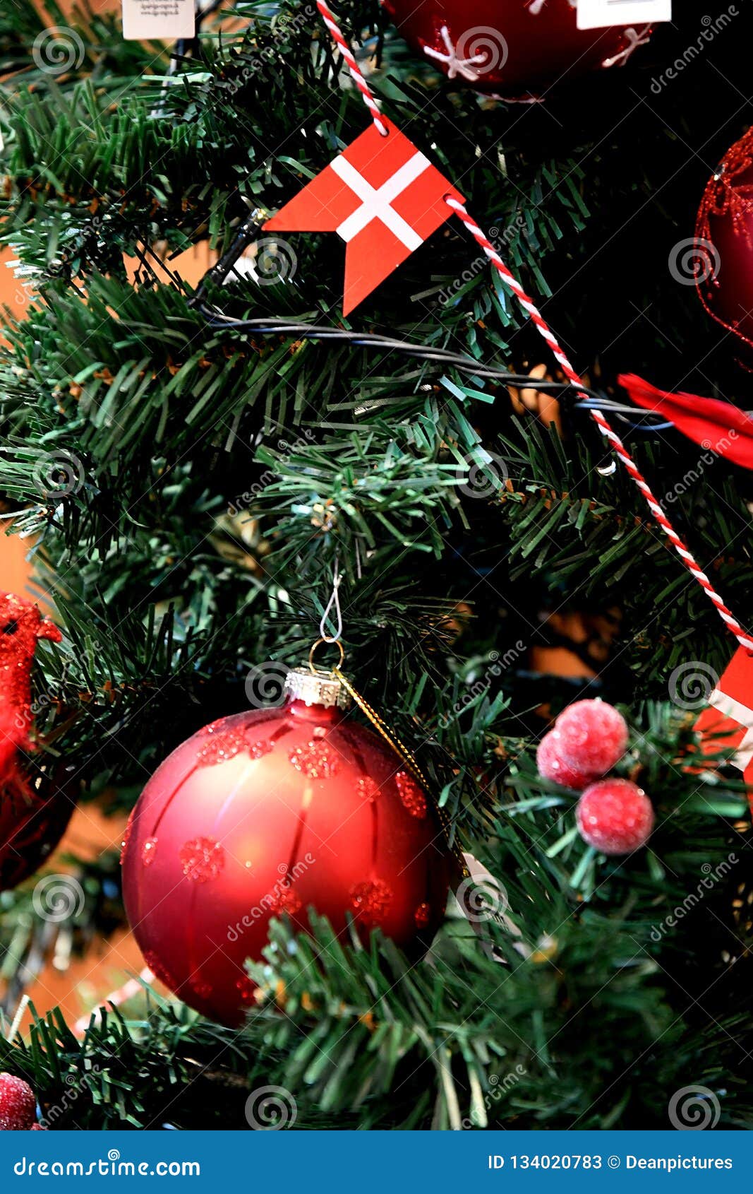 Danish Traditional Christmas Decorations Editorial Stock Photo