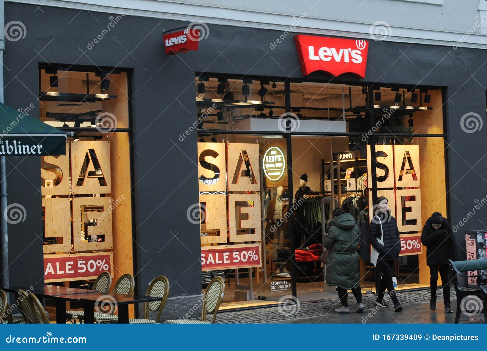 50 Sale at Levi`s Store in Copenhagen Denmark Editorial Stock Image ...