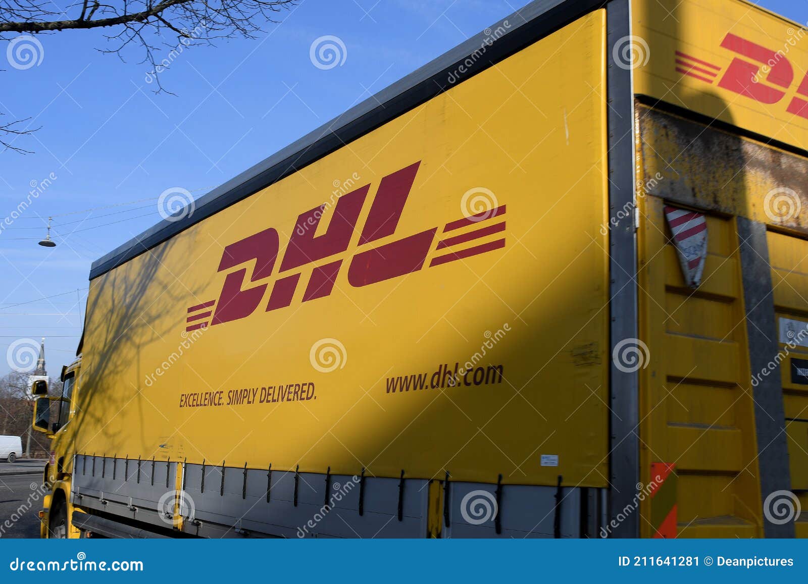 DHL Logistic Delievry Truck in Copenhagen Denamrk Editorial Photo ...