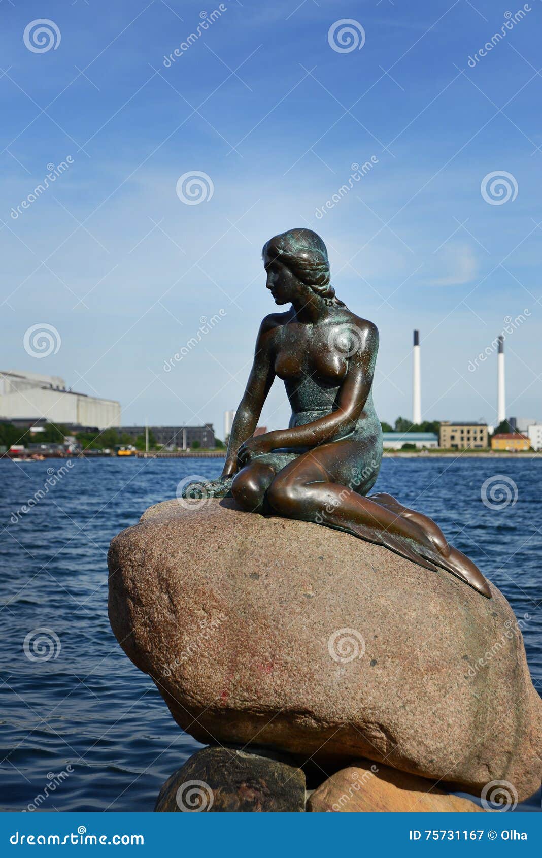 Copenhagen, Denmark - July 23, 2016: the Famous Statue of the Little ...