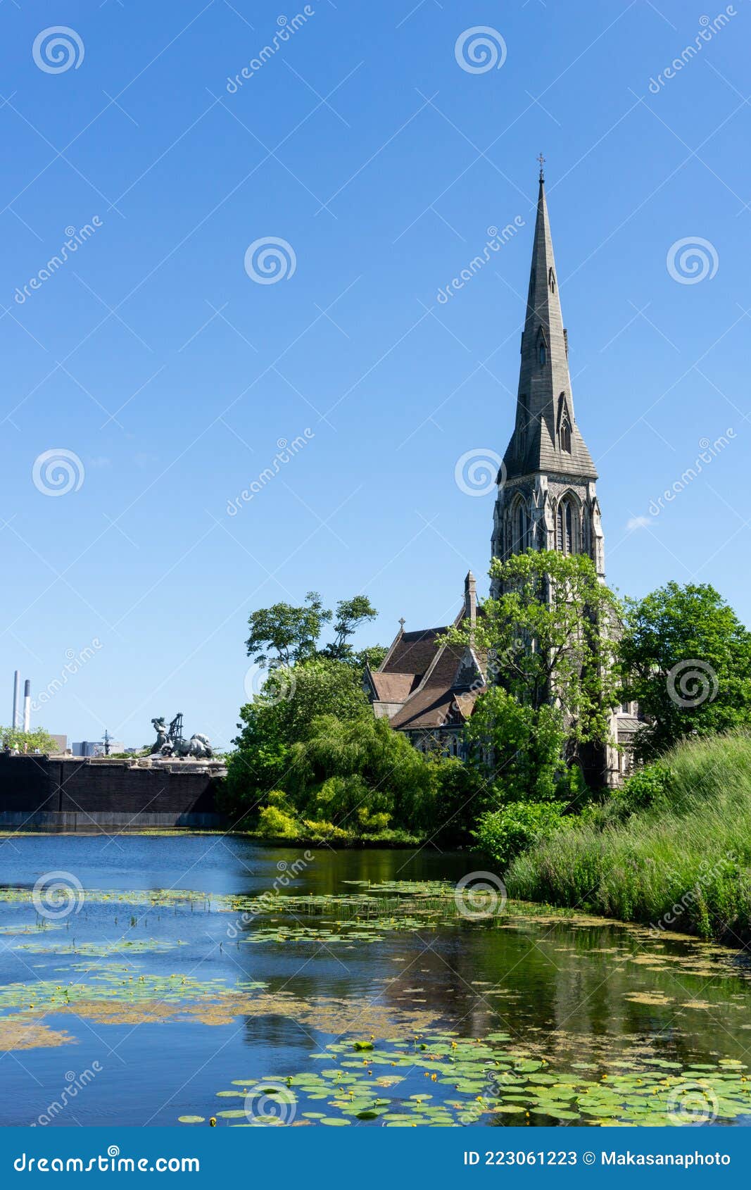 The Historic Saint Alban`s Church Near the Kastellet in Downtown ...