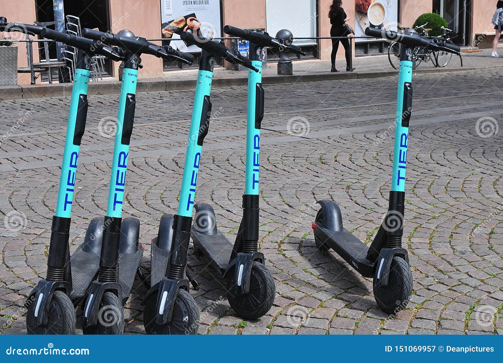 Tourists Rent Electric Scooter in Danish Capital Copenhagen Editorial Photography - Image of phone, scooters: