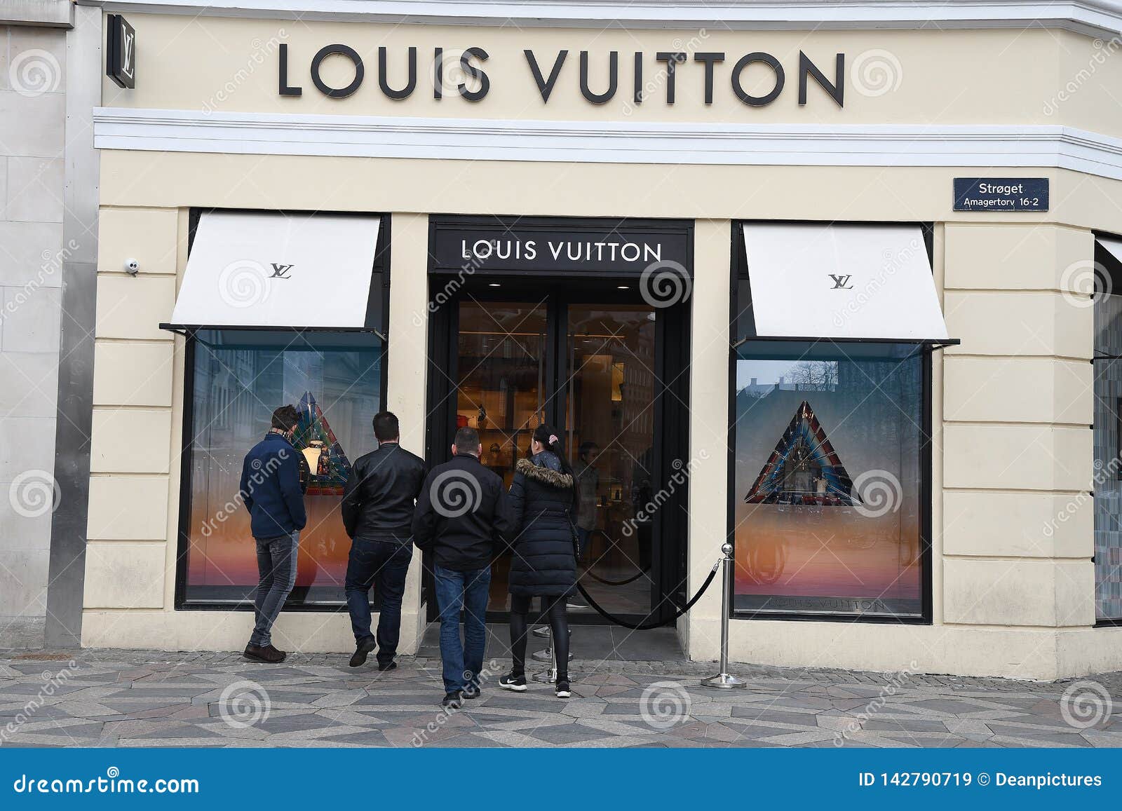 Louis Vuitton brand shop in Copenhagen, Denmark Stock Photo