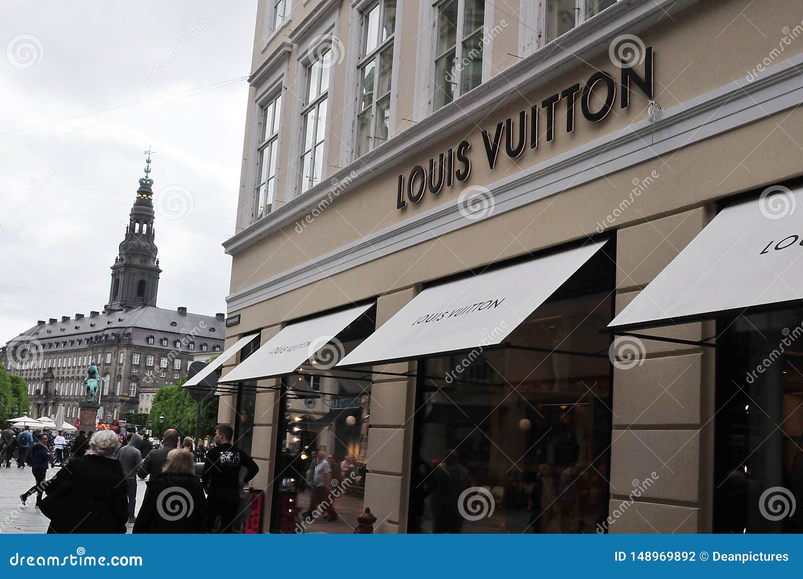 Exterior Louis Vuitton Store On Stroget Editorial Stock Photo - Stock Image