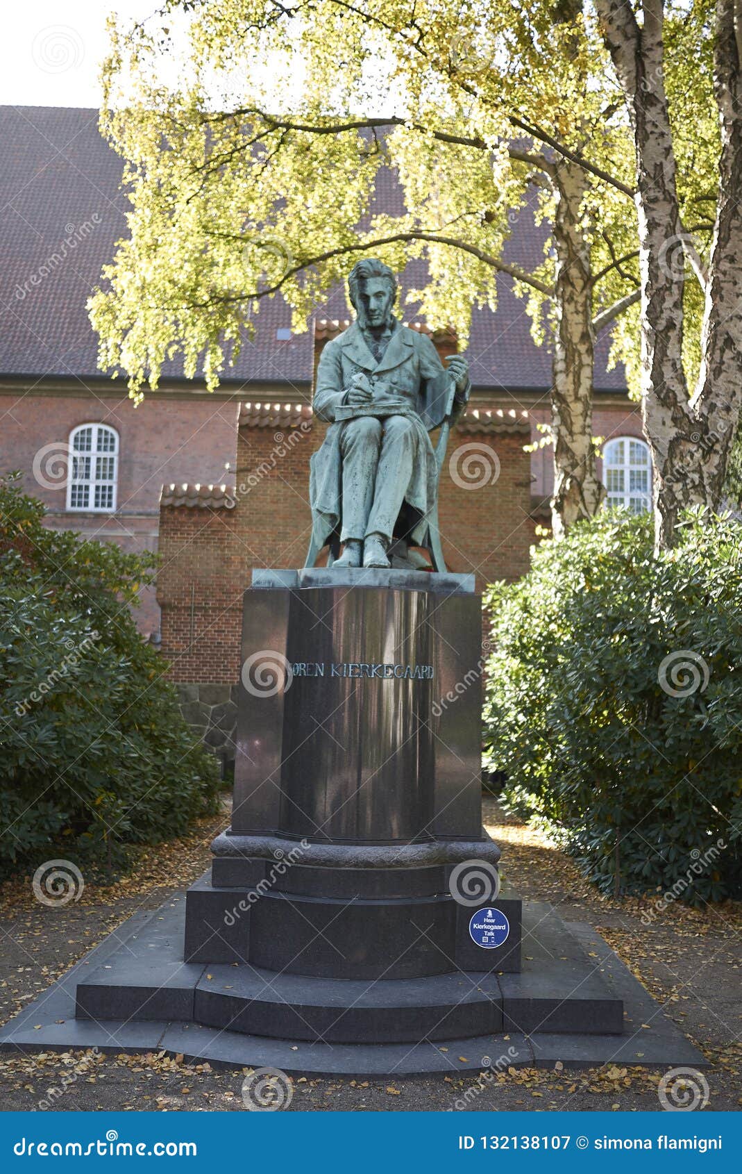 View of SÃ¸ren Kierkegaard Sculpture Editorial Photography - Image of ...