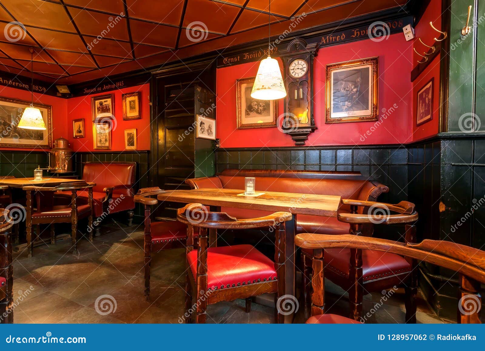 Cozy Bar Interior Waiting For Drinkers Inside Vintage Room With