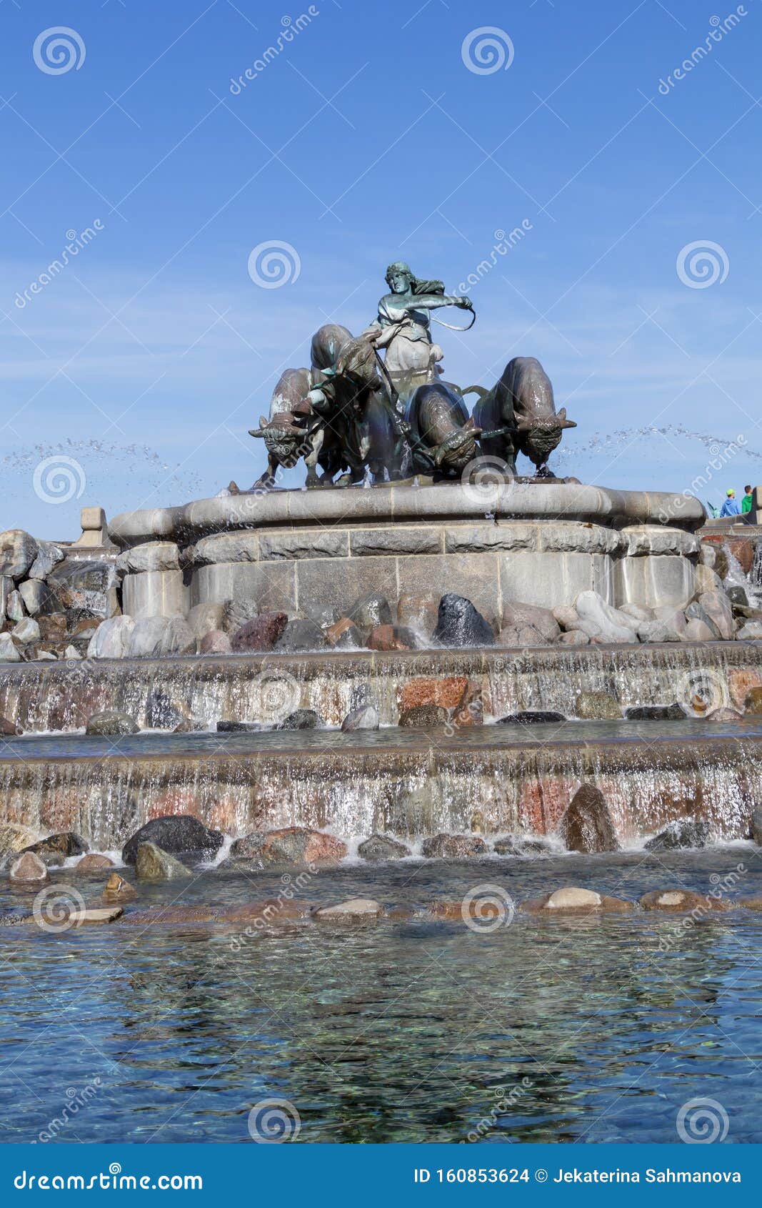 The Gefion Fountain, Gefionspringvandet, Large Fountain on the Harbour ...