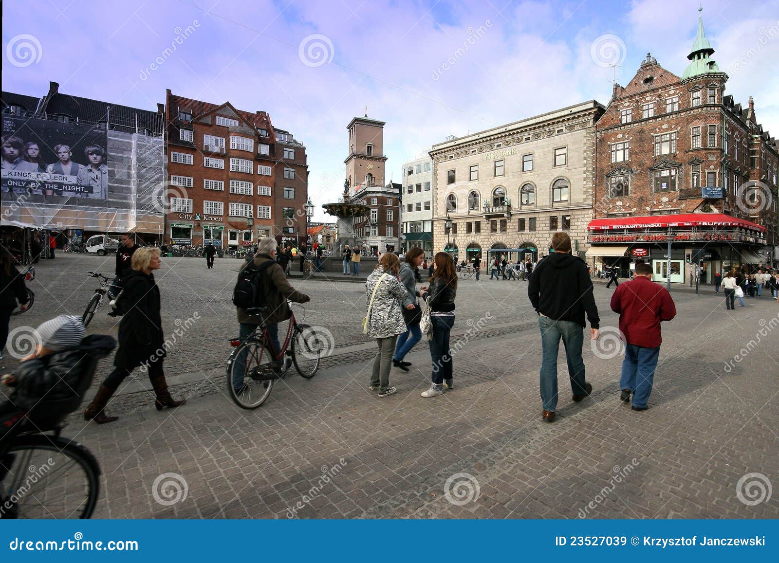 Copenhagen street. editorial stock image. Image of human - 23527039