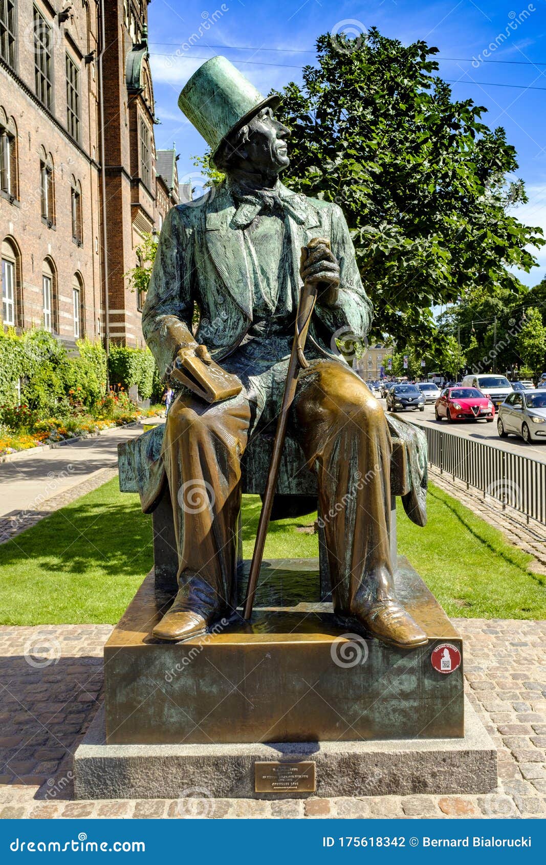 Denmark - Zealand Region - Copenhagen - Statue of Writer Hans Christian ...
