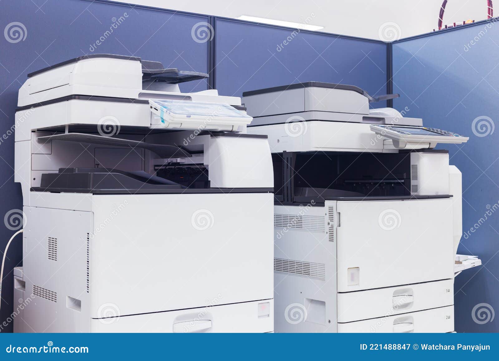 Copier in the Office for Business People Workplace Stock Image Image