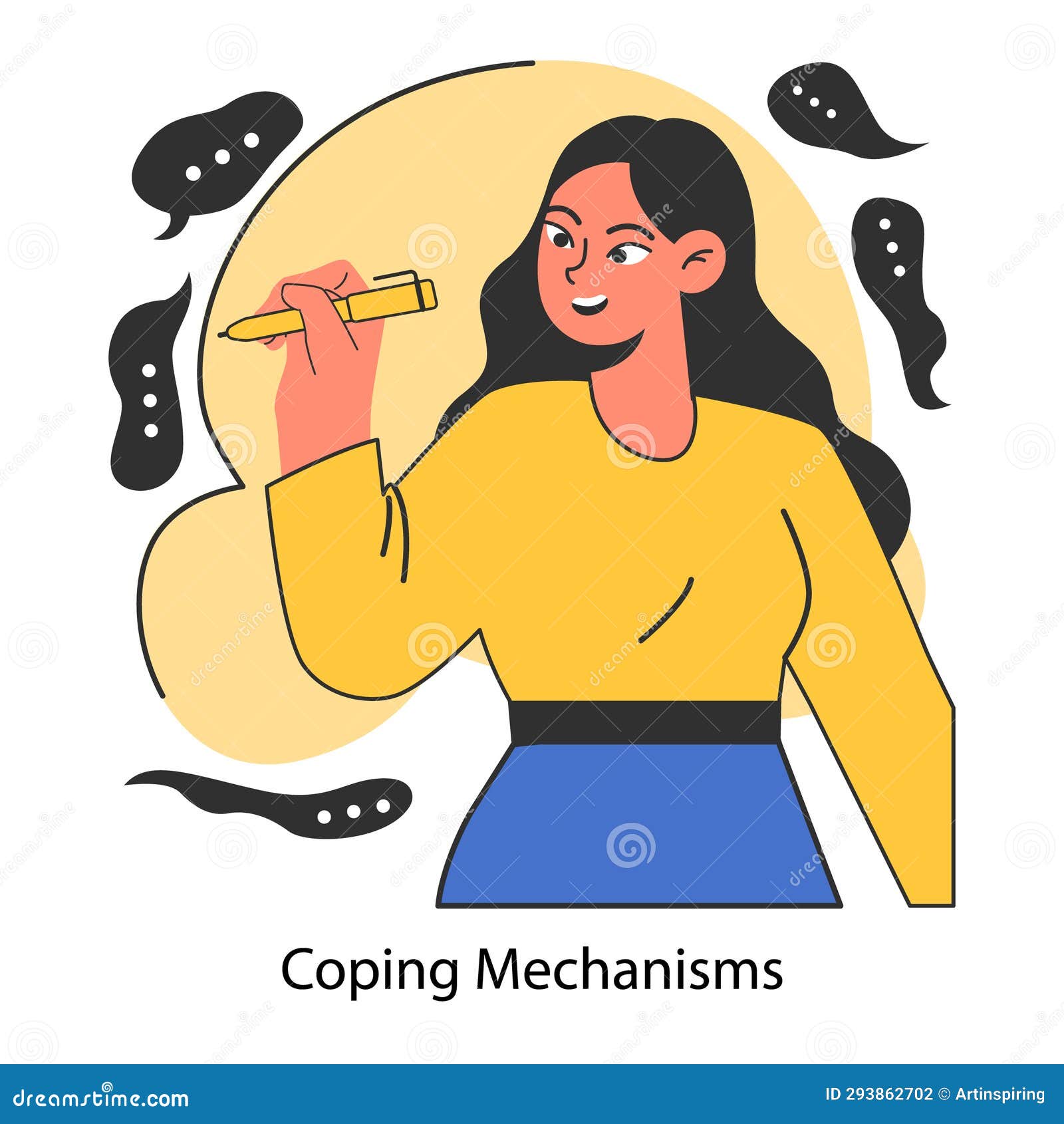 Coping Mechanism Emotional Intelligence Stock Vector Illustration Of Coping Mechanism Emotional Intelligence Stock Vector Illustration Of