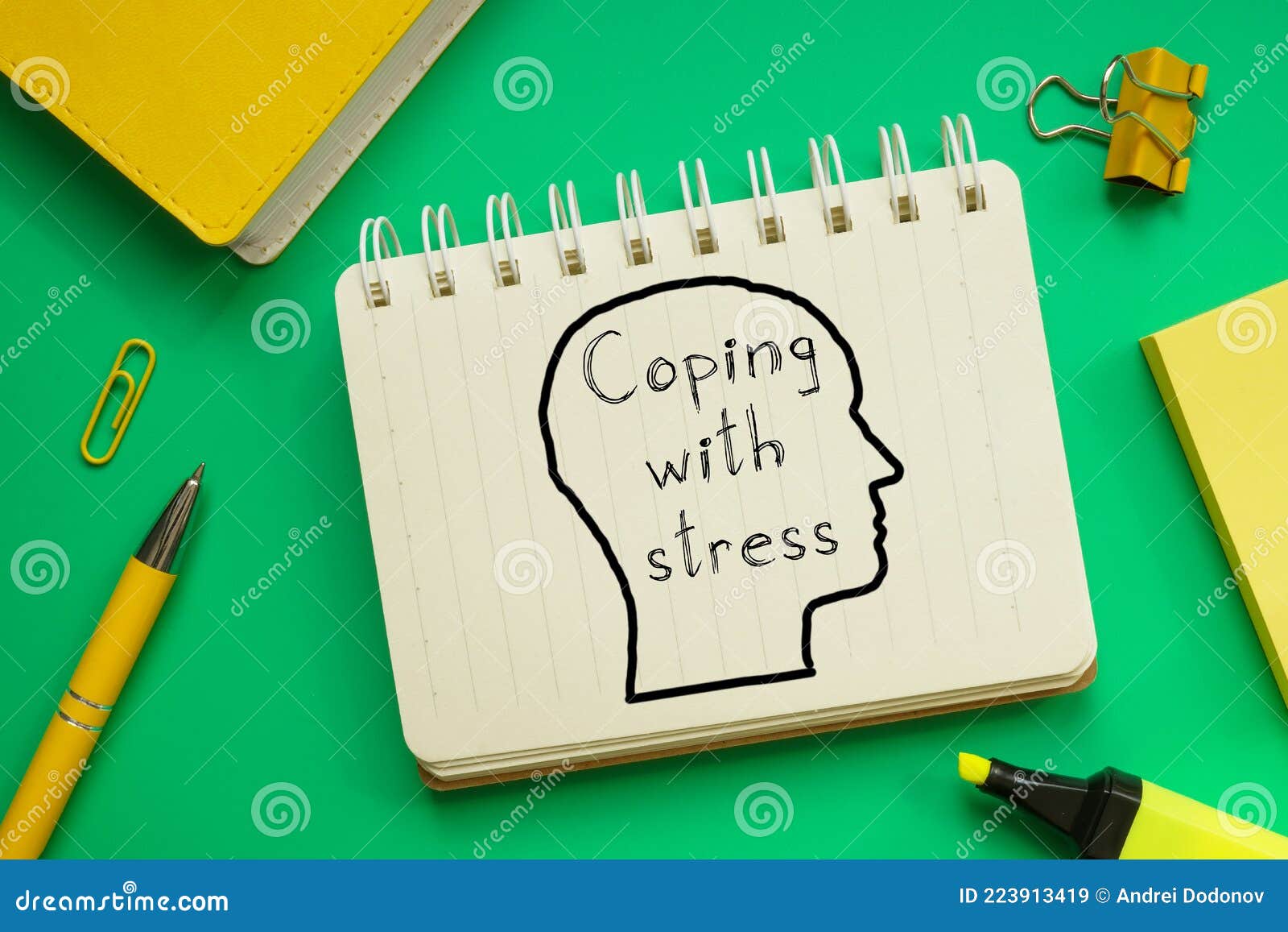 Coping with Stress is Shown on the Business Photo Using the Text Stock