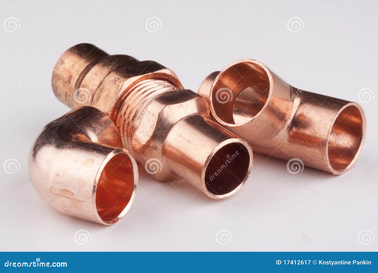 Copper accessories stock image. Image of plumbing, pipe 17412617