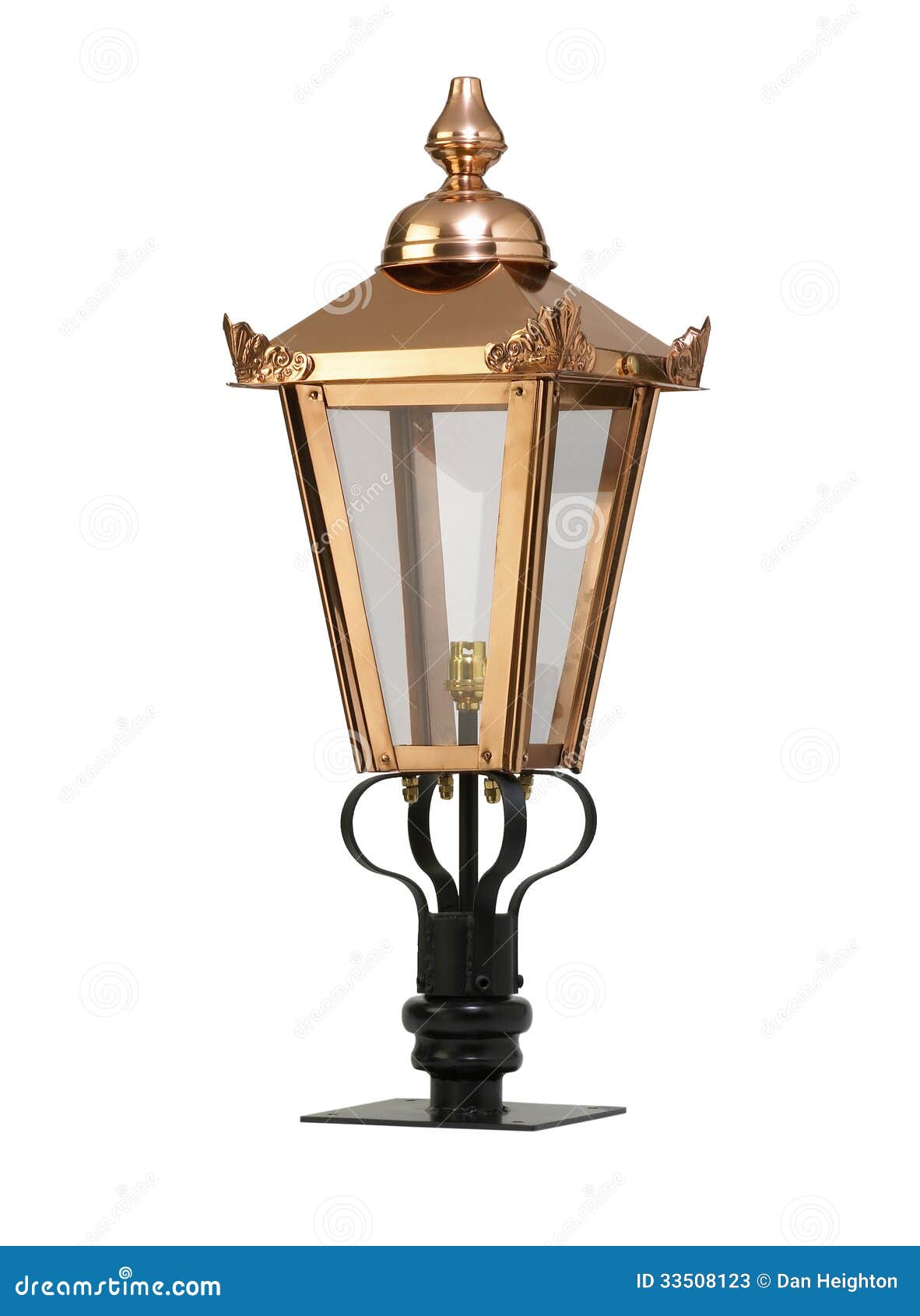 Copper Antique Style Garden Lamp Stock Image Image of antique