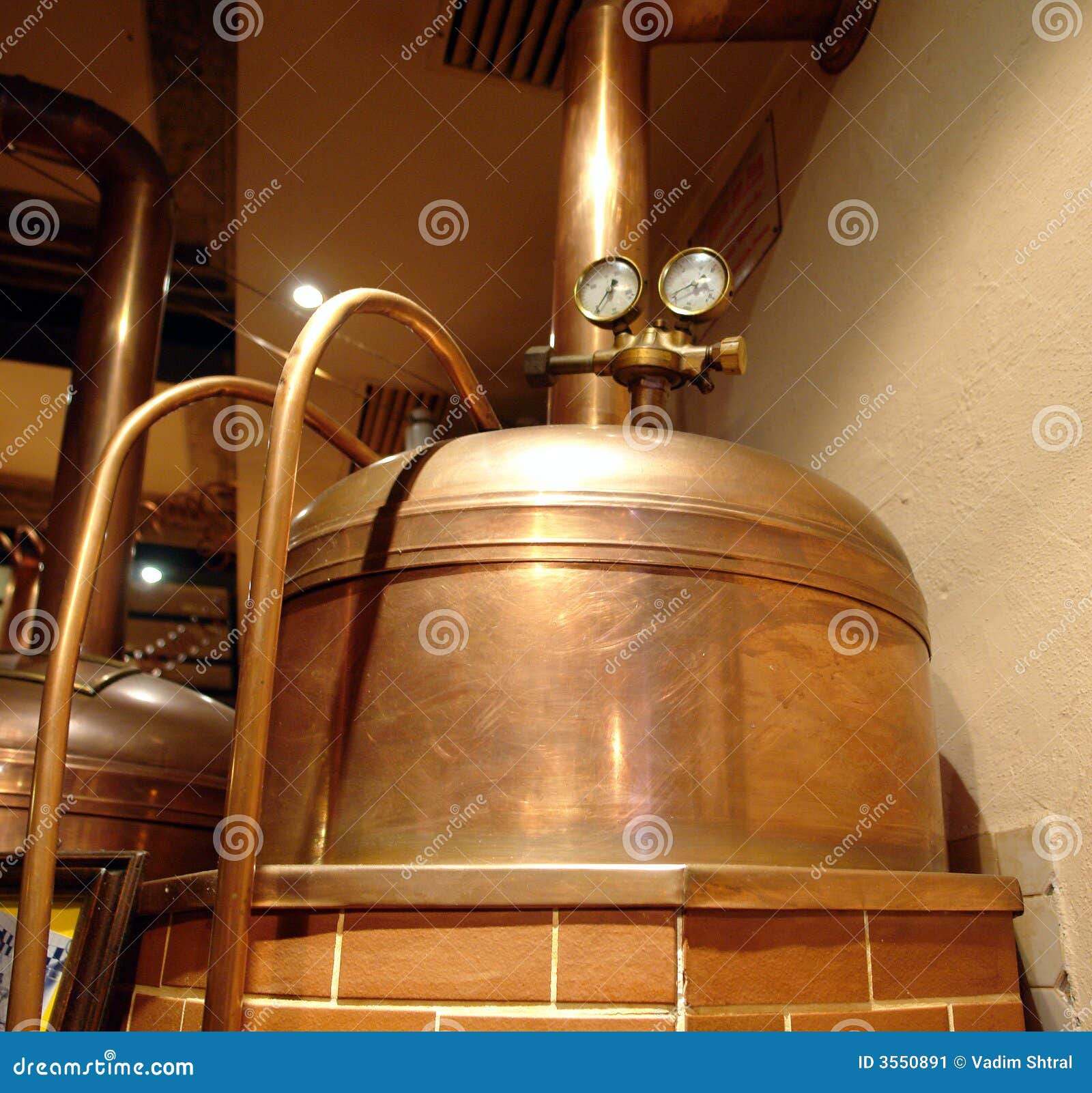 Copper Beer Tank. stock image. Image of beer, reflection 3550891