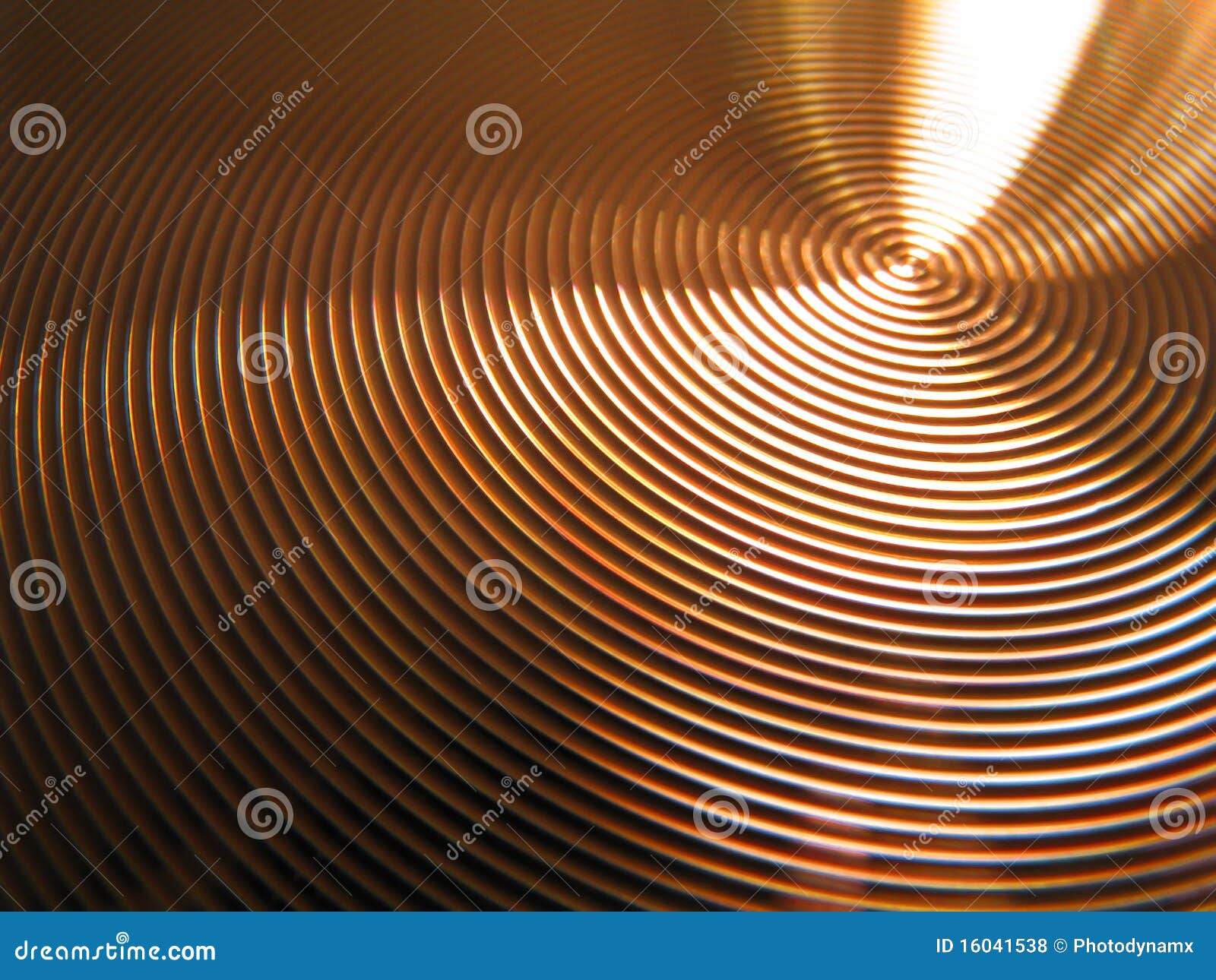 copper bronze circles vertigo grooves