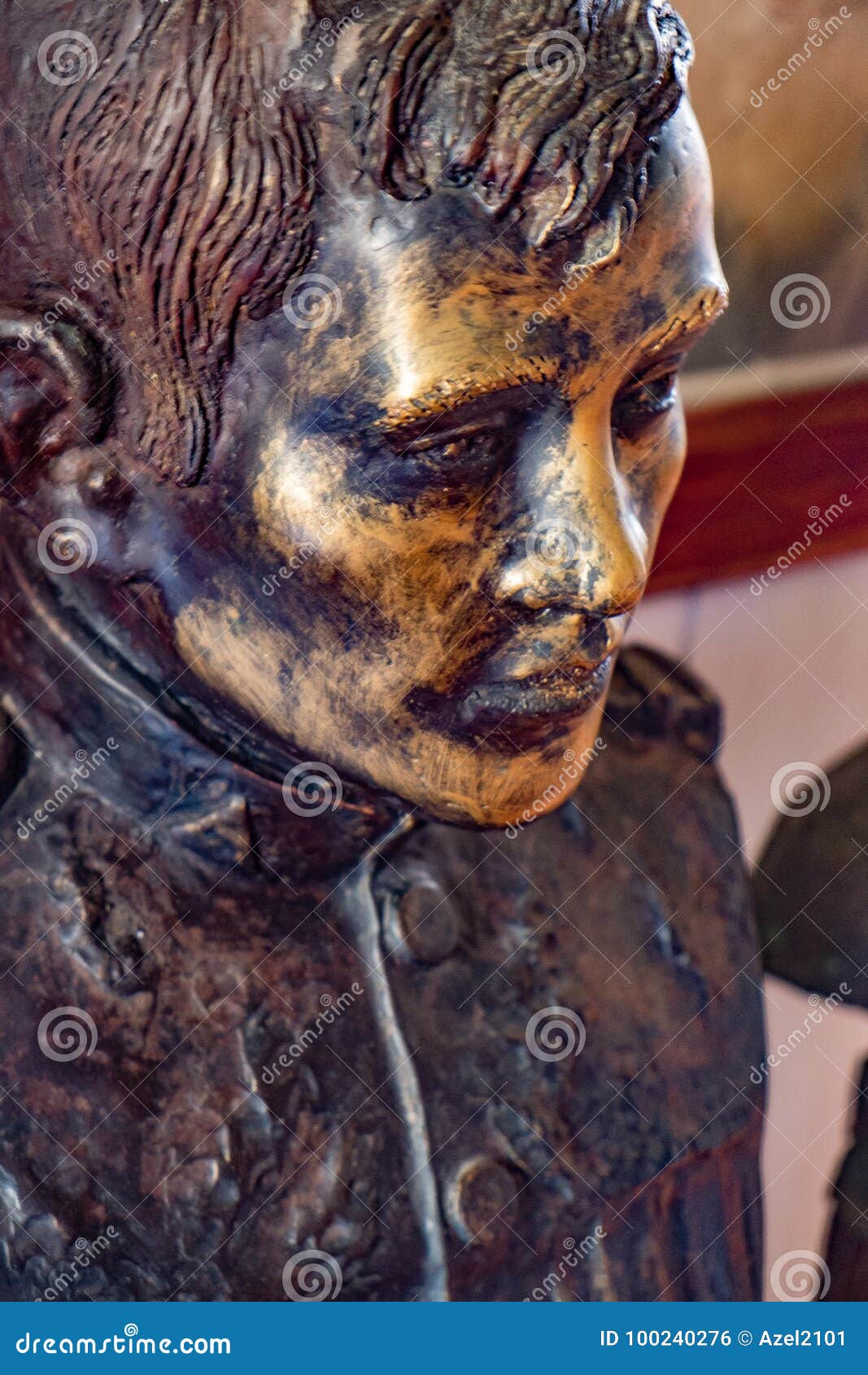 Copper Bust stock photo. Image of creative, monument 100240276