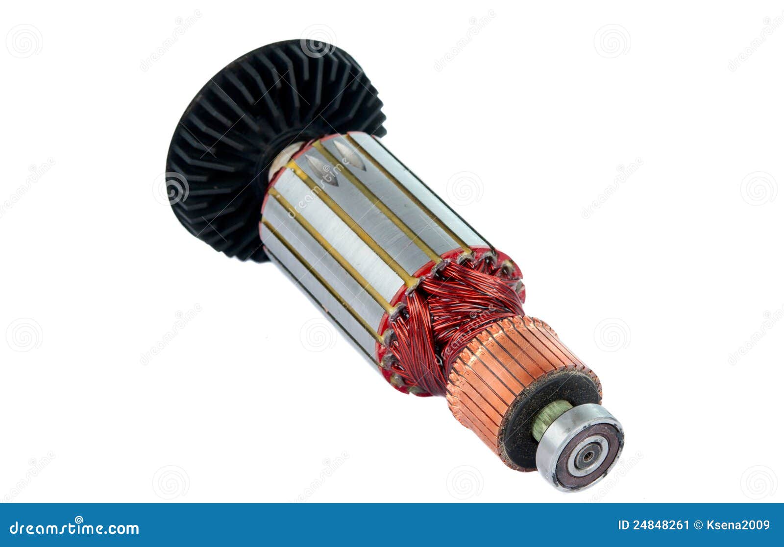 Copper Coils Inside Electric Motor Stock Image Image of winding, spin