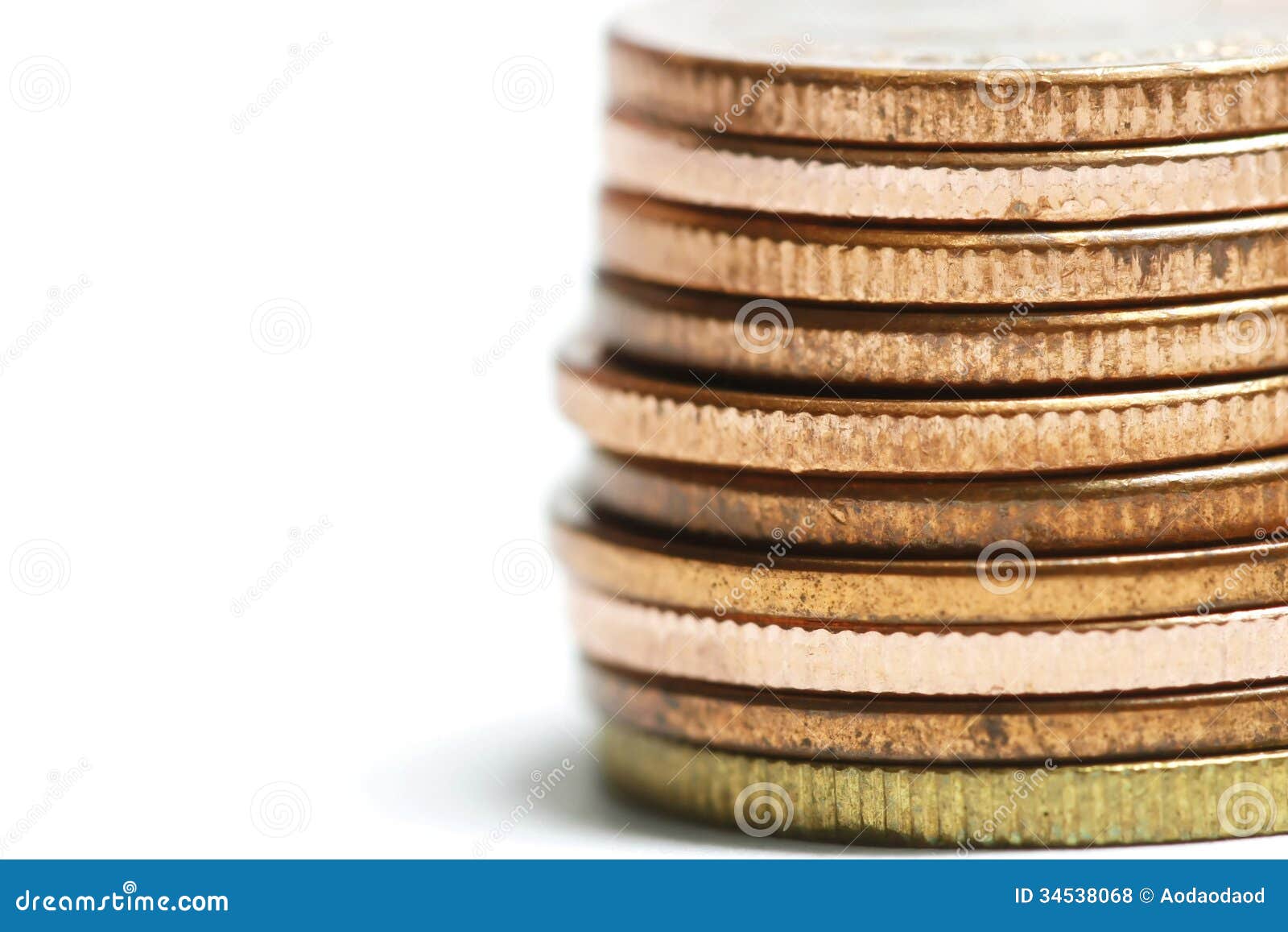 Copper coin stack stock photo. Image of circle, commerce 34538068