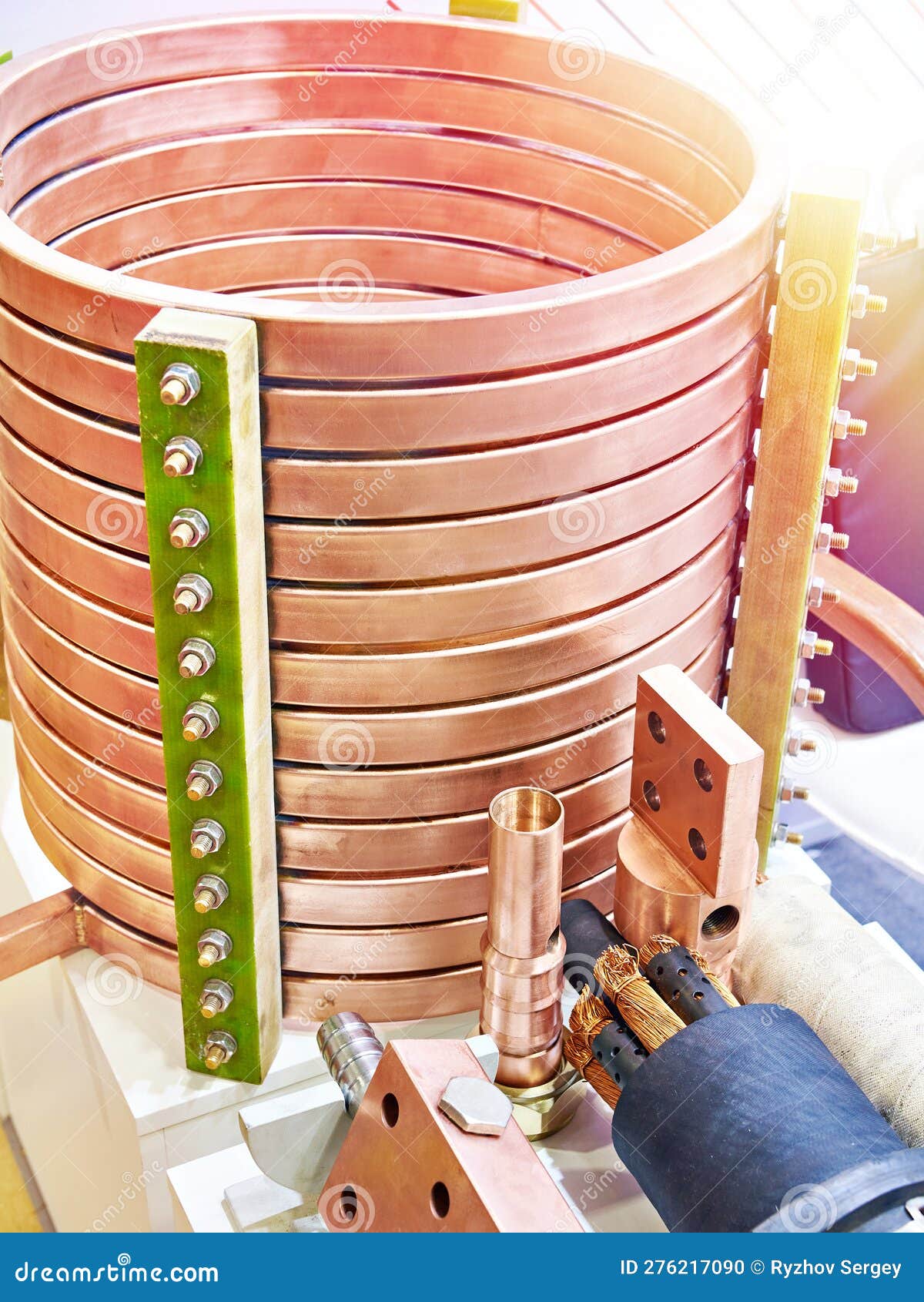Copper Cooling Coil Industrial Stock Photo Image of construction