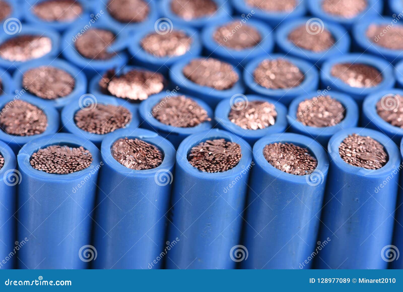 Copper electric cable stock image. Image of cord, current 128977089