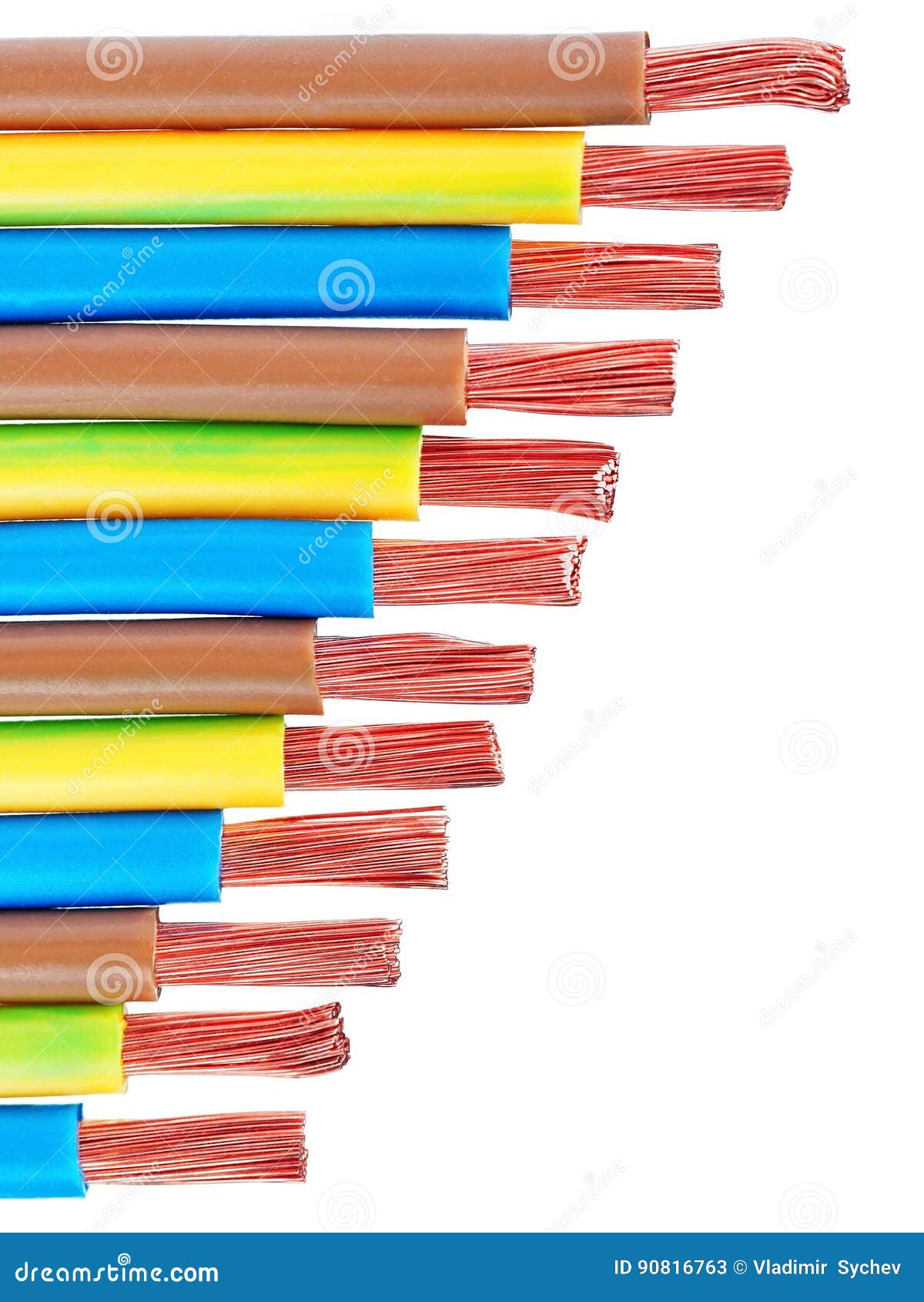 Copper electric wires stock image. Image of electrical 90816763