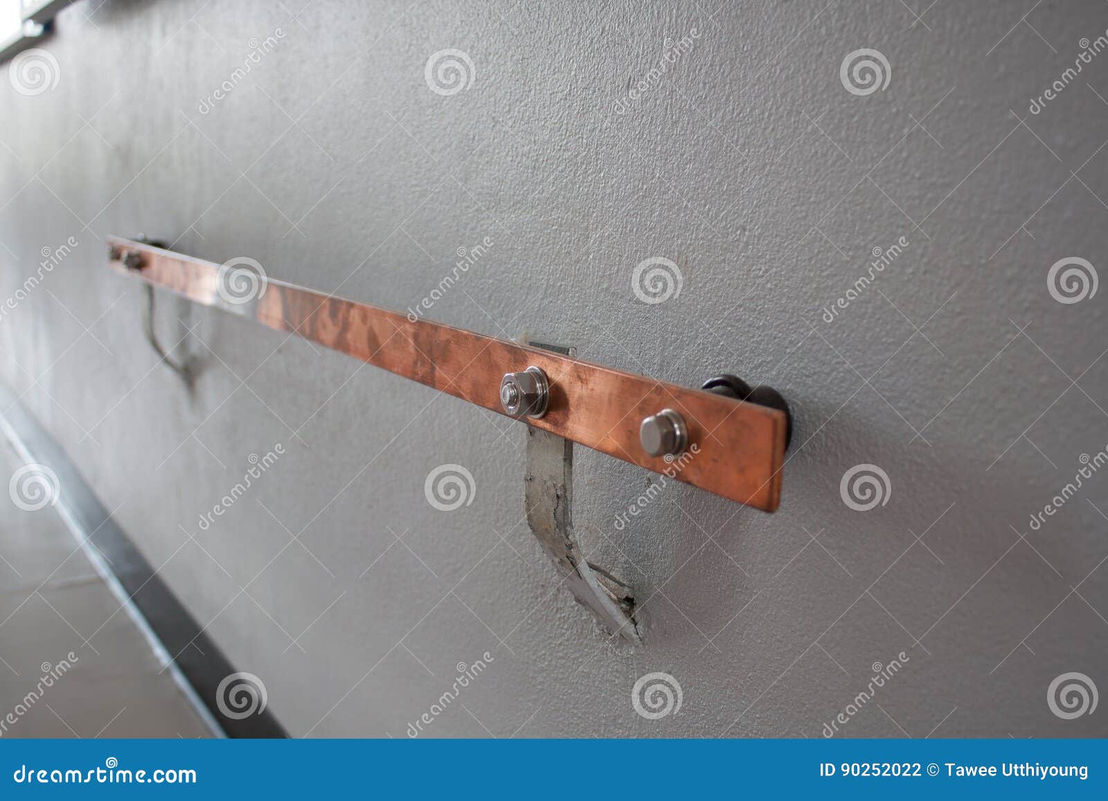 Copper ground bar stock photo. Image of connection, copper 90252022