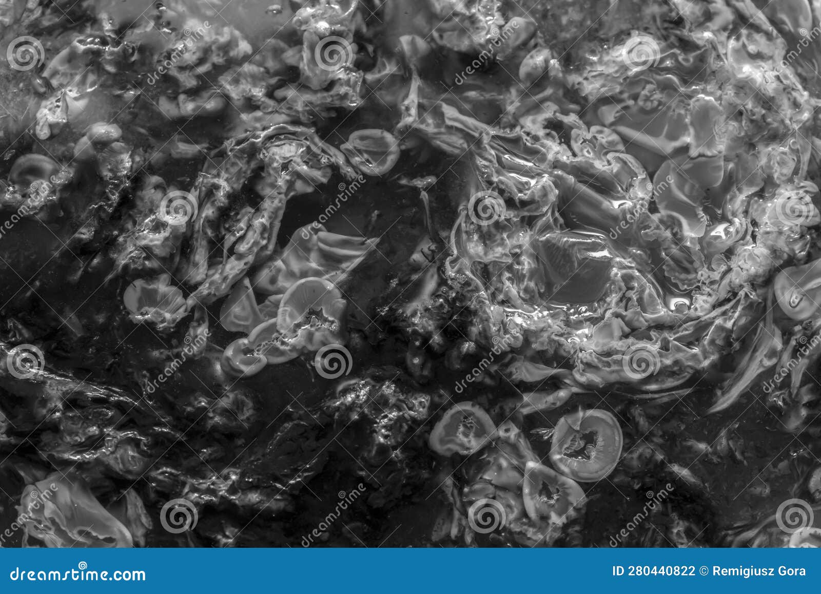 Copper Hydroxide, Abstract Background of Spherical Structures Stock