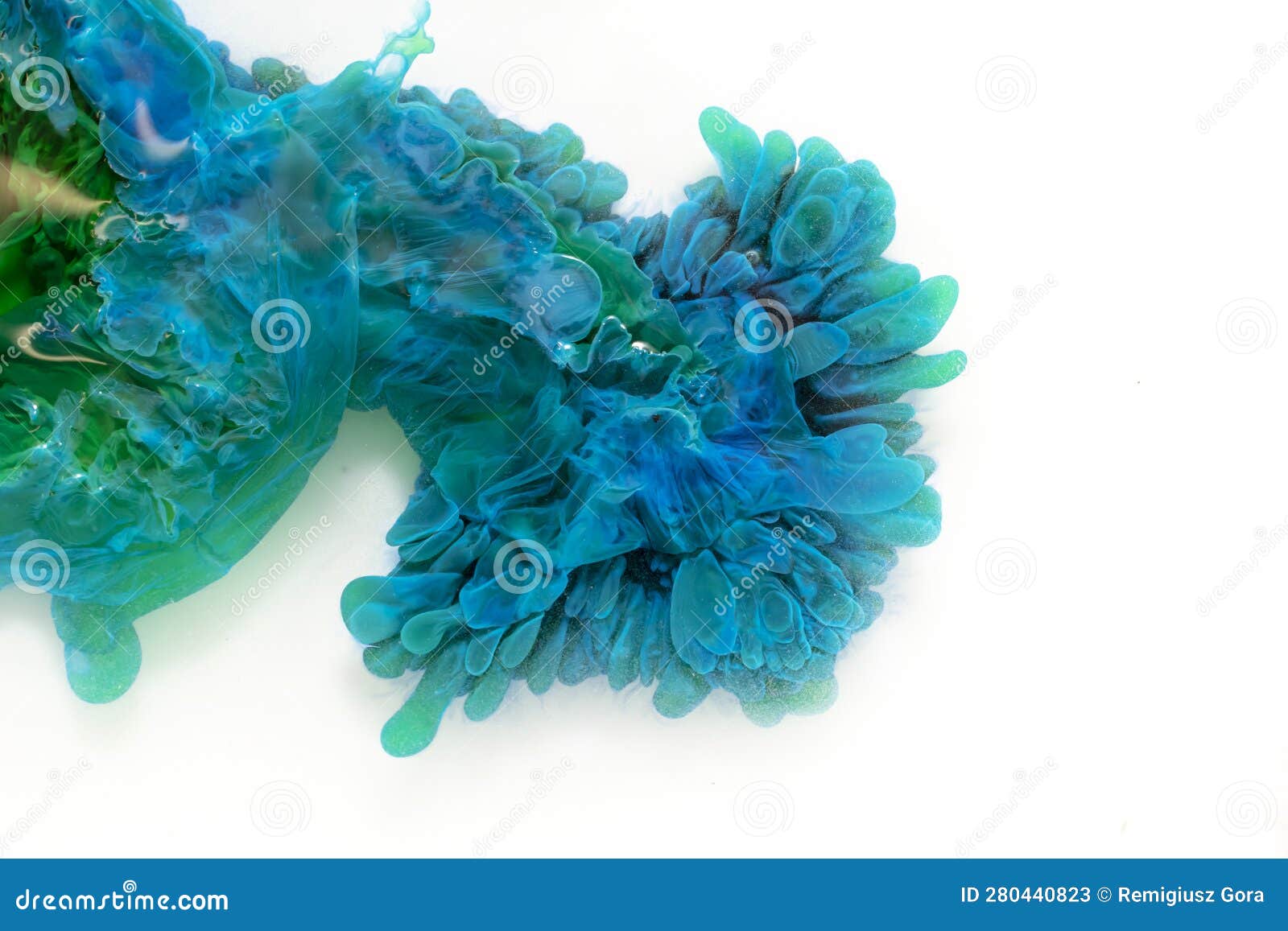 Copper Hydroxide, Abstract Background of Spherical Structures Stock