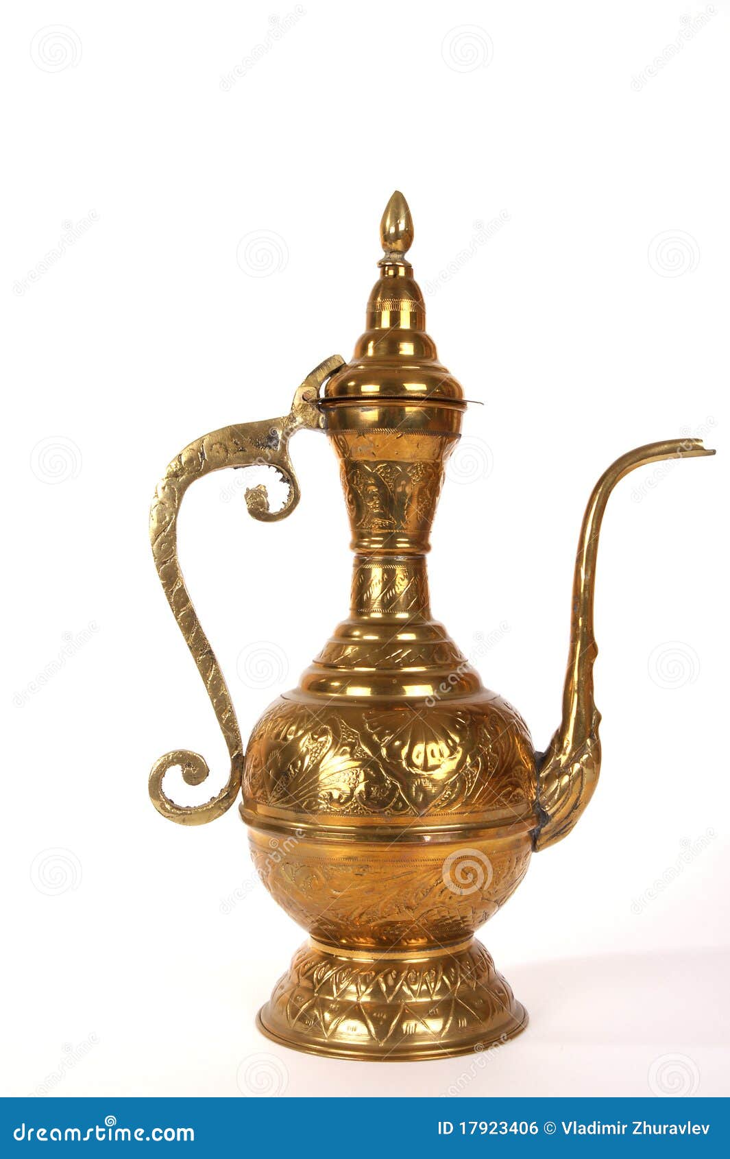 Copper Jug With A Traditional Arabic Ornaments Stock Photo Image 17923406