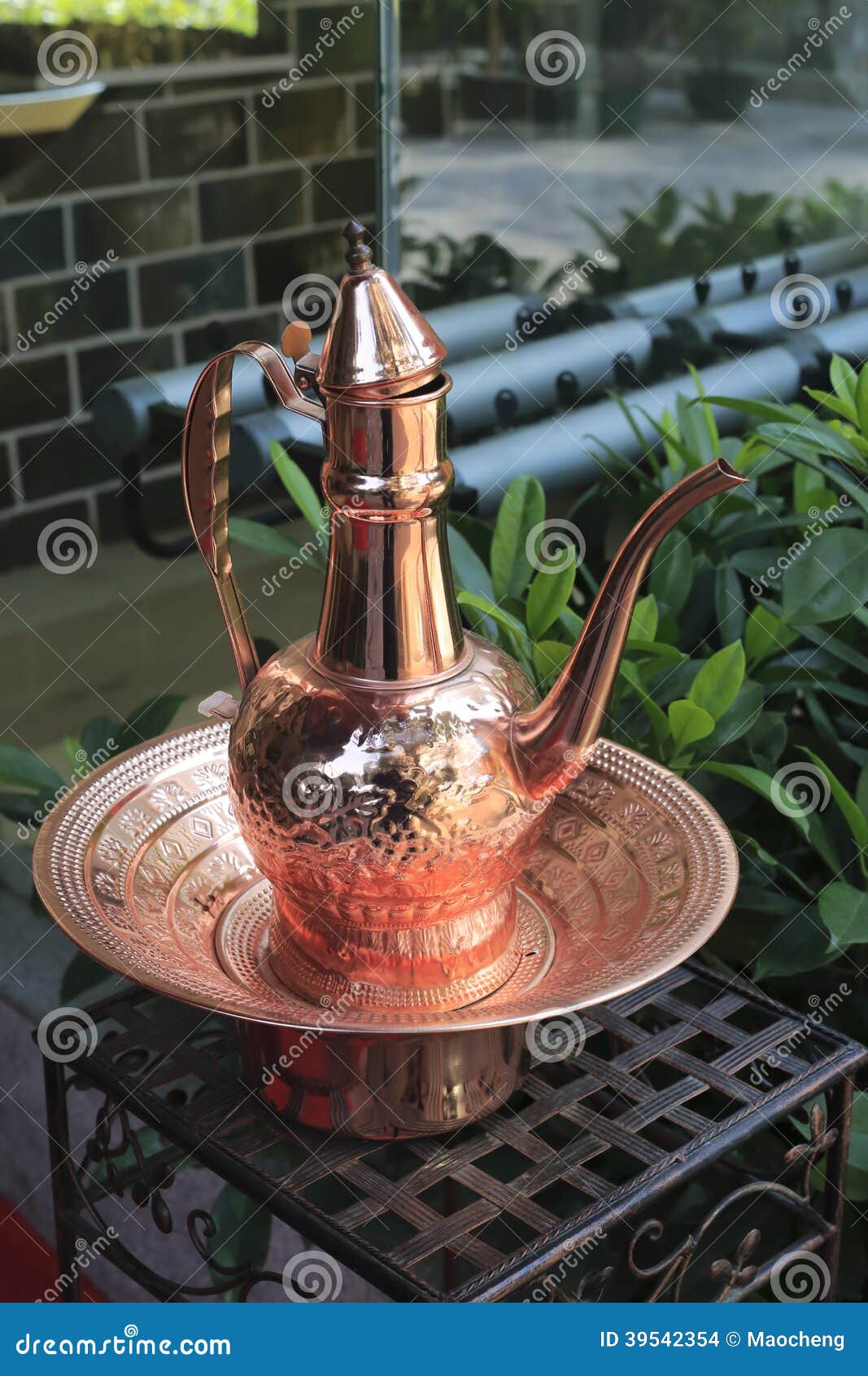 Copper kettle stock photo. Image of asia, handcraft, brass 39542354