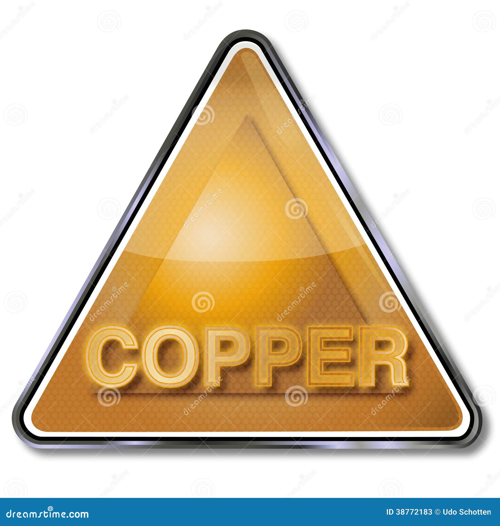 Copper and metal plate stock vector. Illustration of sign 38772183