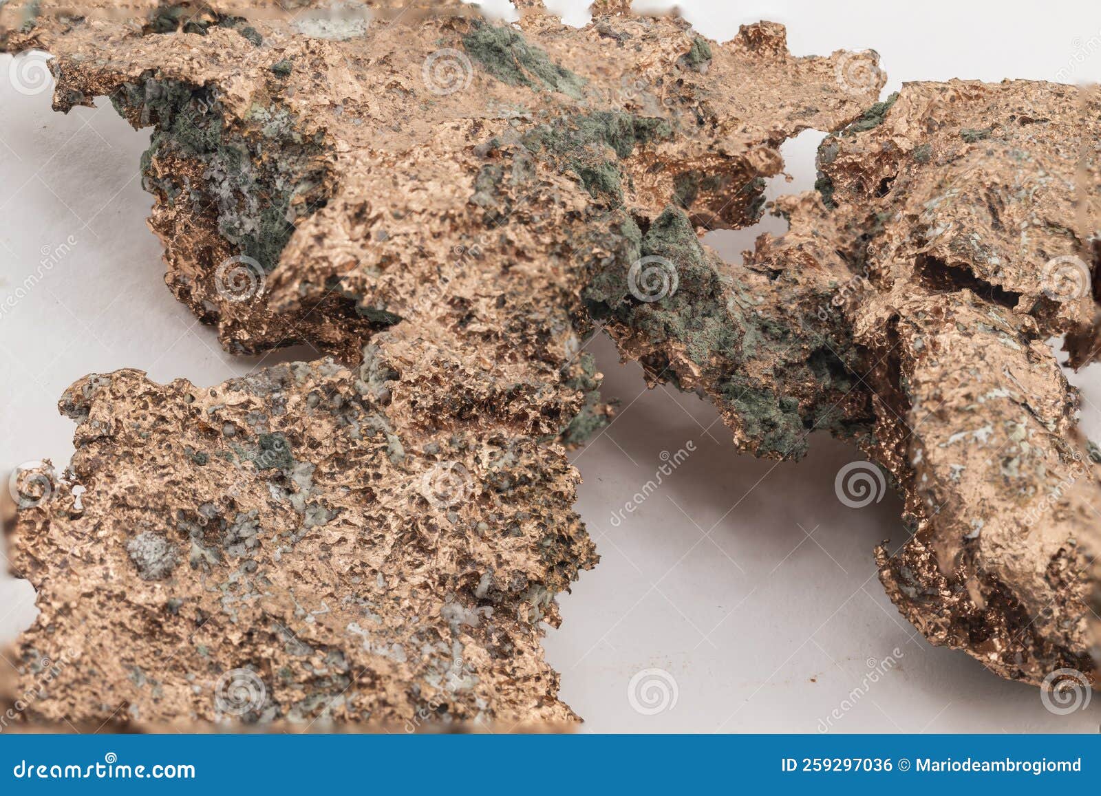 Copper Mineral on White Background Stock Photo Image of sample