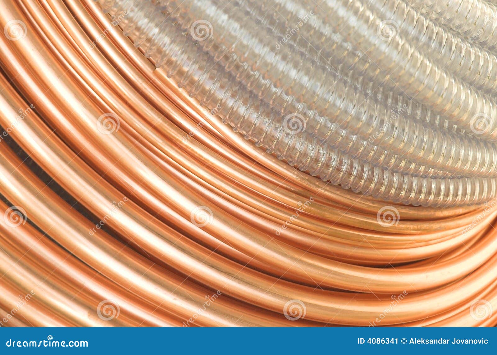 Copper Pipes stock image. Image of metal, coils, copper 4086341