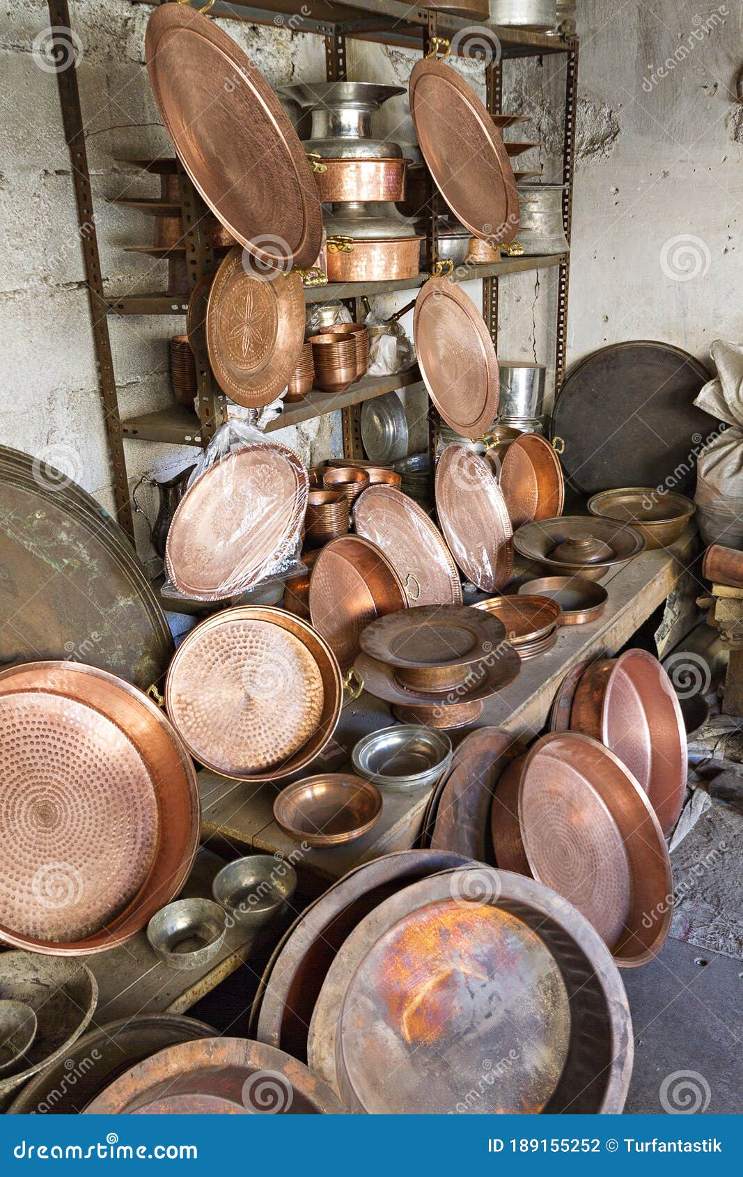Copper Pots, Adiyaman, Turkey Stock Photo Image of copper, handcraft
