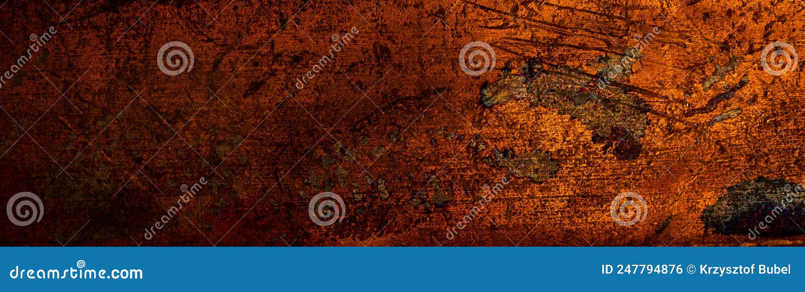 Copper Sheet with Colorful. Background or Textura Patterns Stock Photo