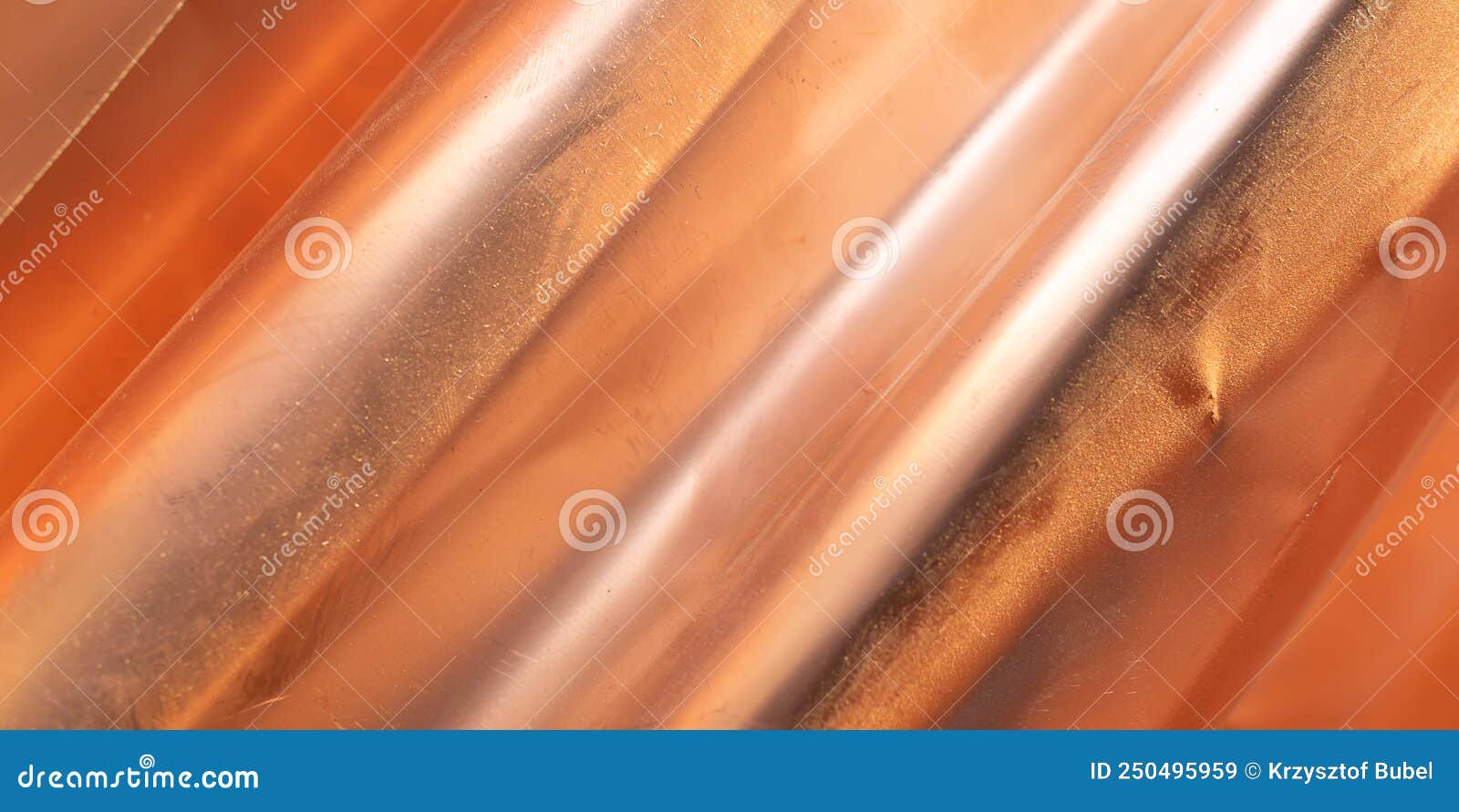 Copper Sheet with Visible Details. Background or Texture Stock Image