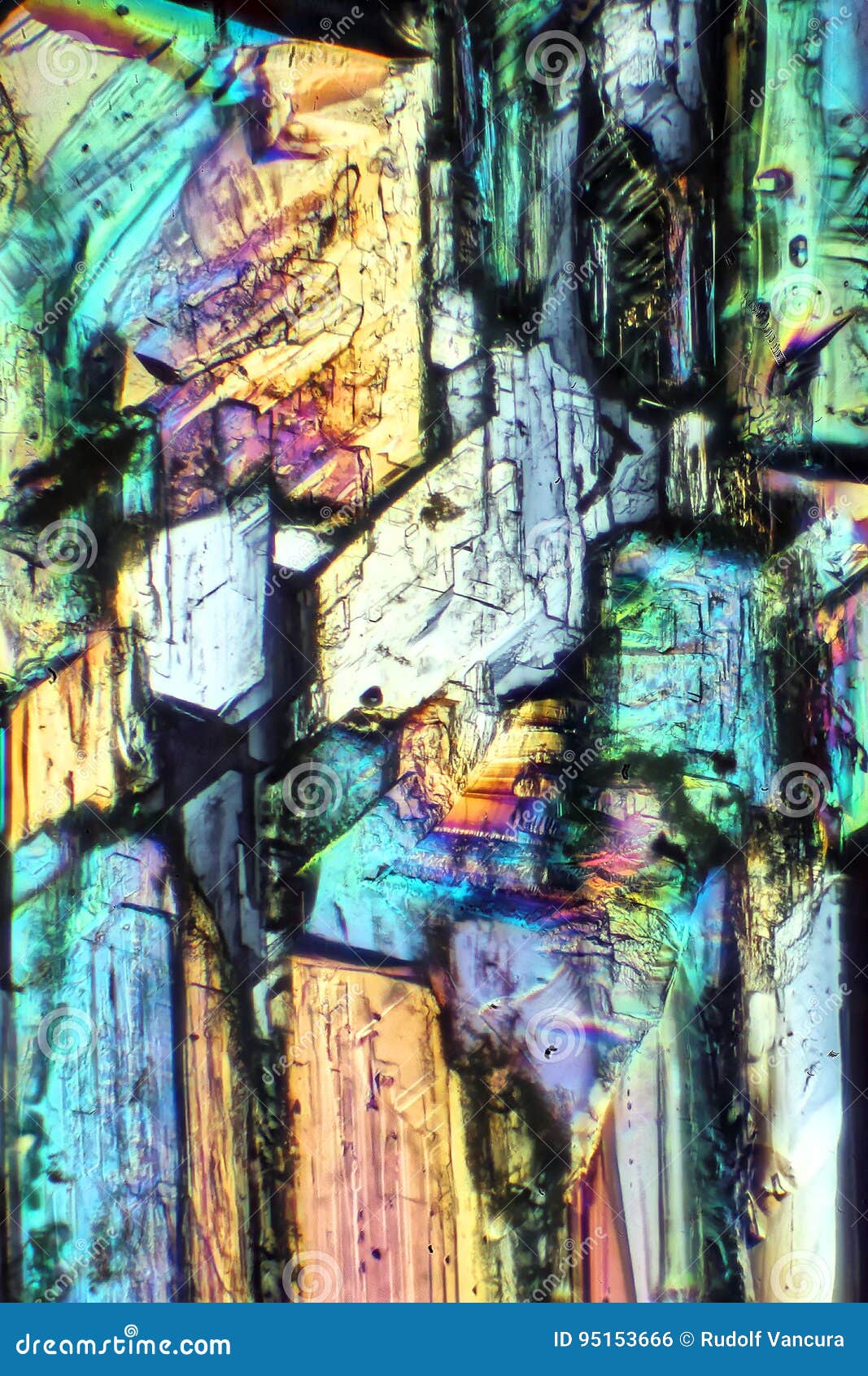 copper sulfate crystals abstract