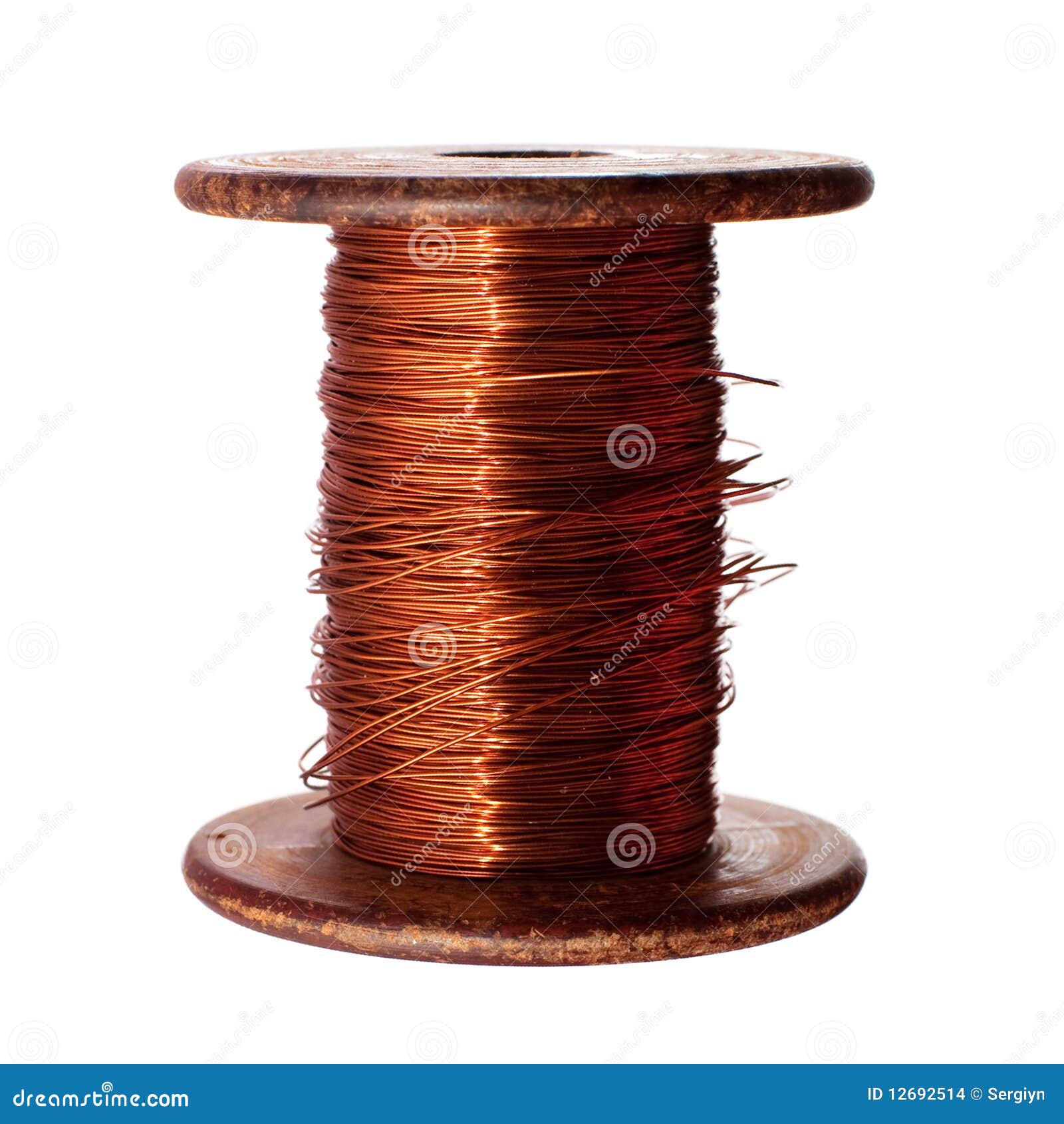 Copper wire stock photo. Image of isolated, communication 12692514