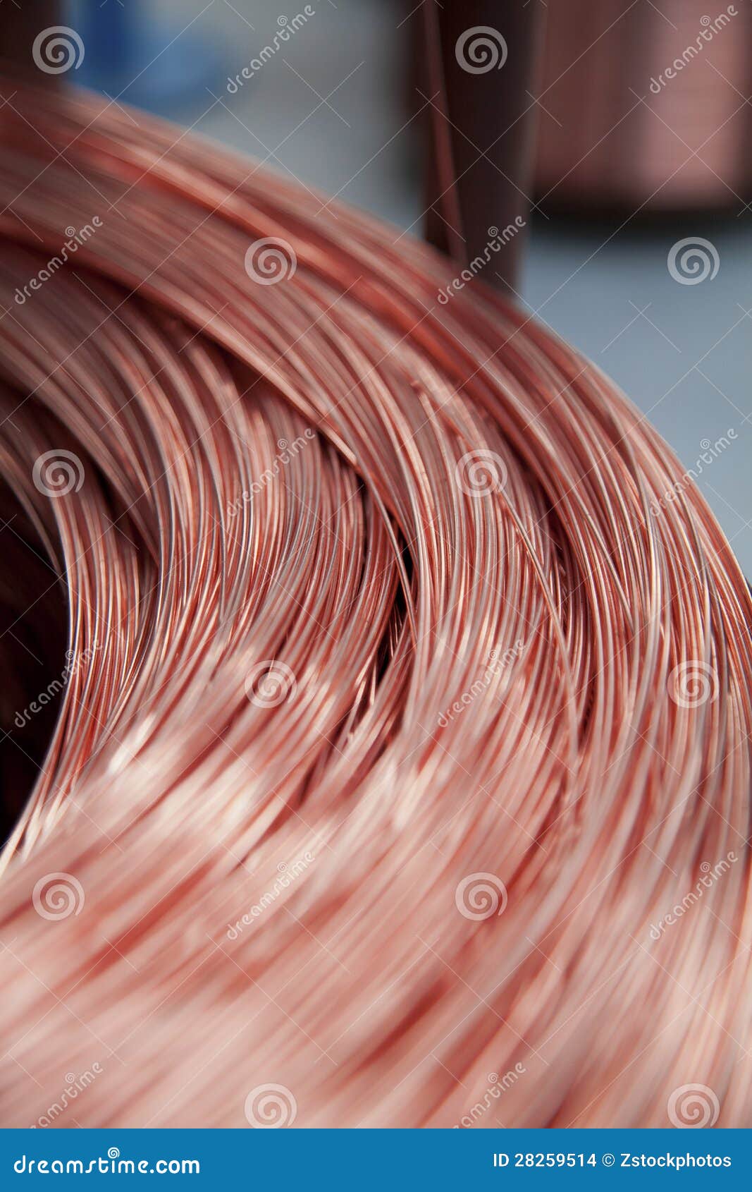 Copper wire stock photo. Image of metallic, spool, industry 28259514