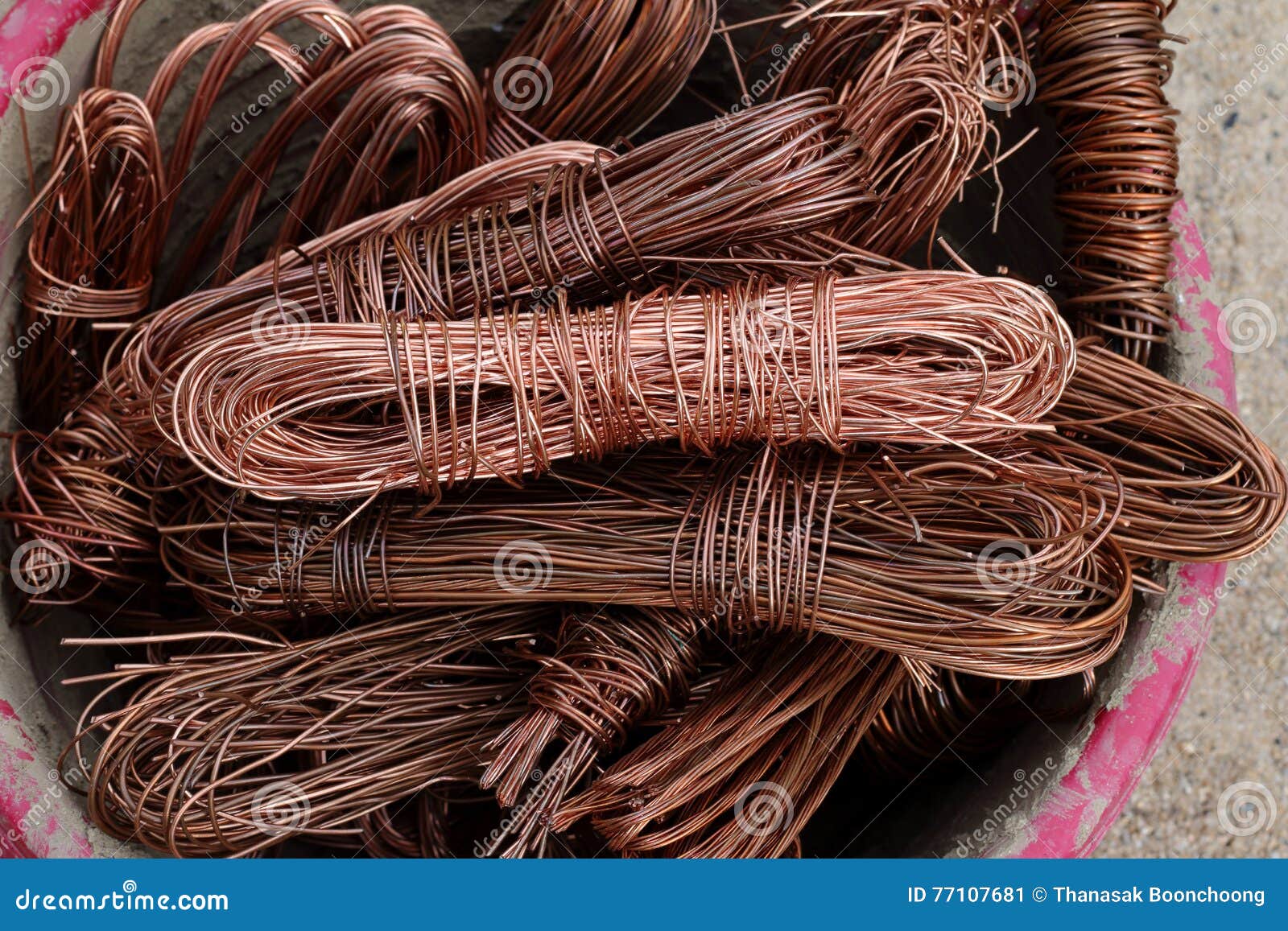 Copper wire cables. stock image. Image of isolated, industry 77107681