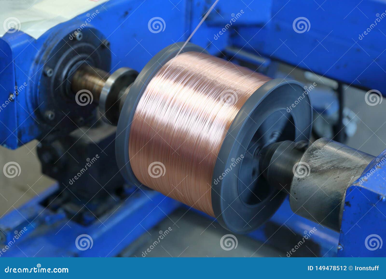 Copper wire coils stock photo. Image of reel 149478512