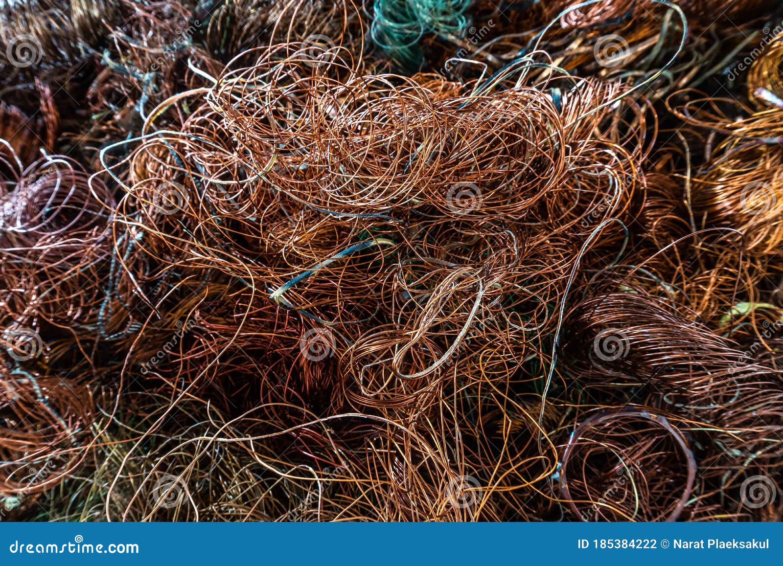 Copper Wire Scrap from Electric Cable Recycling. Stock Photo Image of